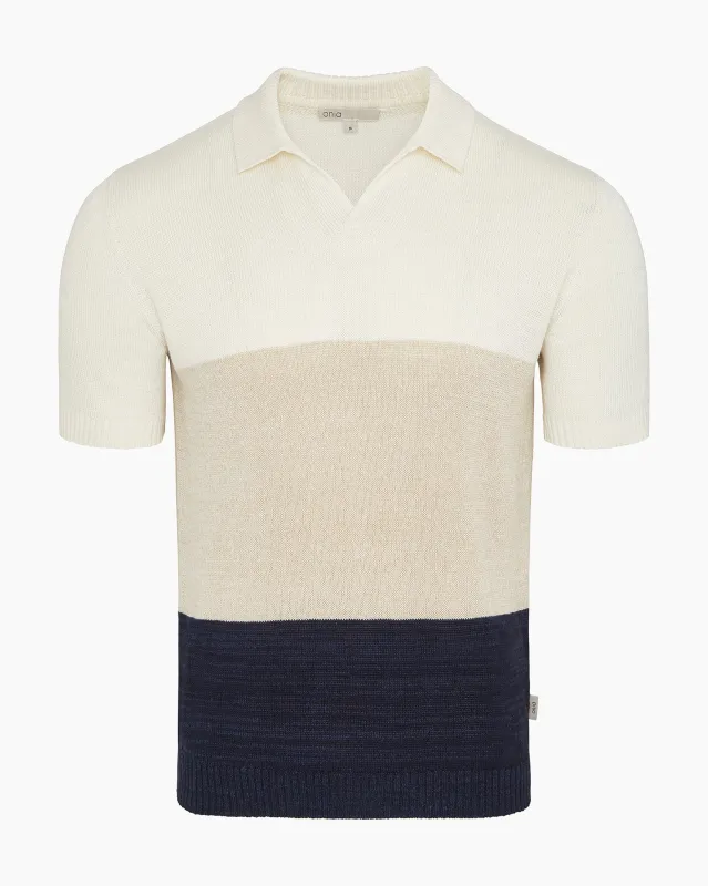 Silk Linen Short Sleeve Johnny Polo made by Onia