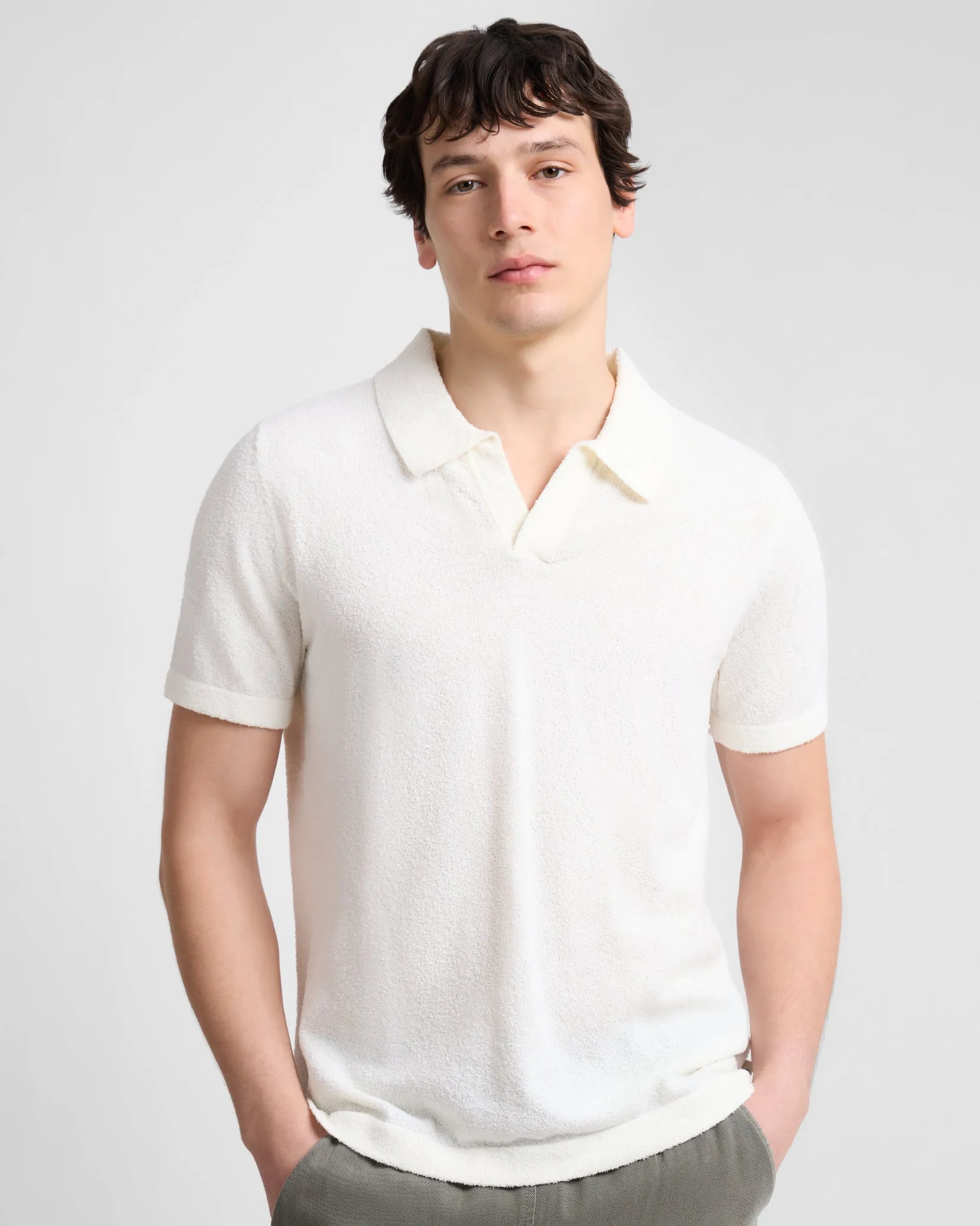 Boucle Knit Johnny Polo sold by Onia product image thumbnail 2