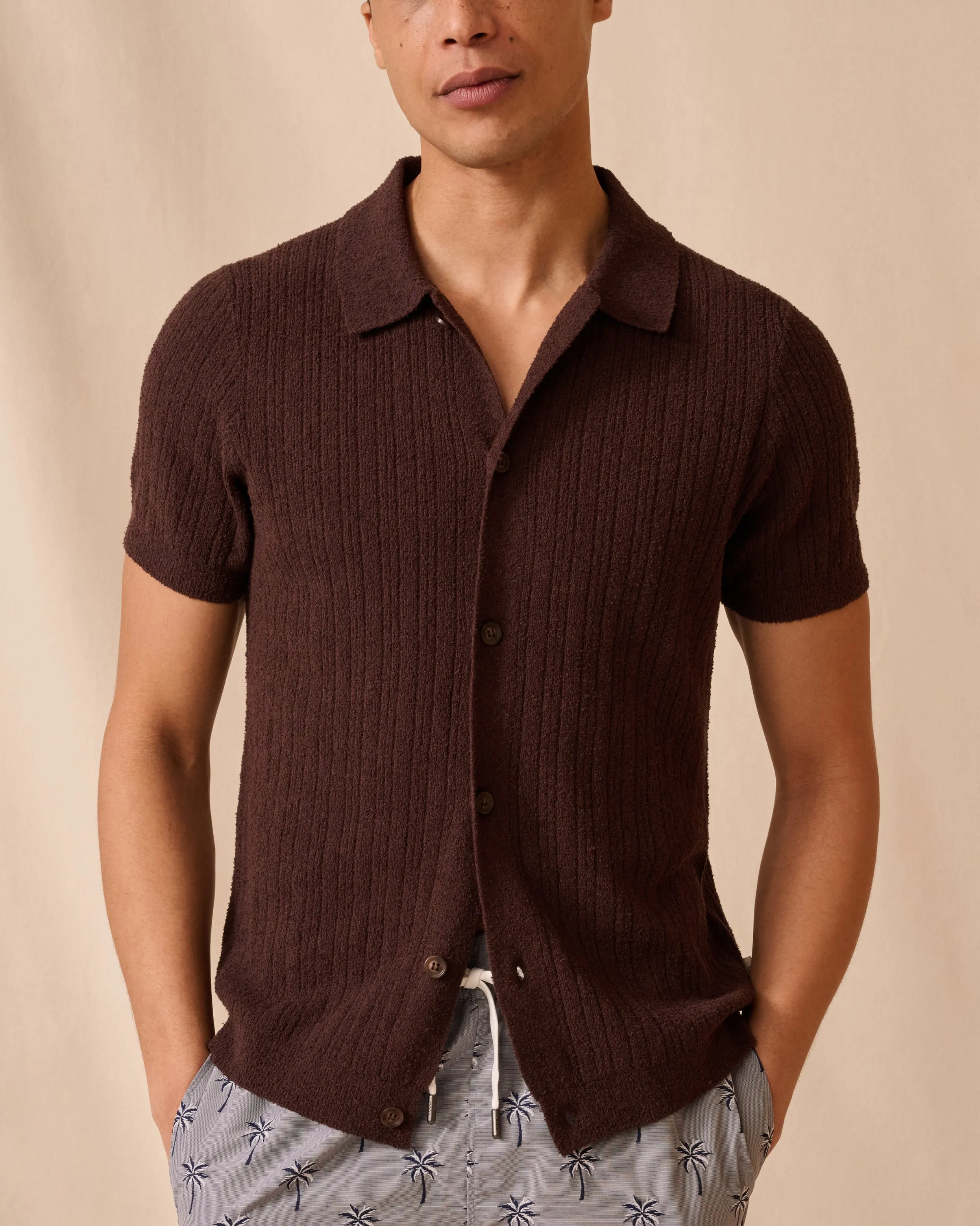 Boucle Rib Button Up Shirt sold by Onia product image thumbnail 2