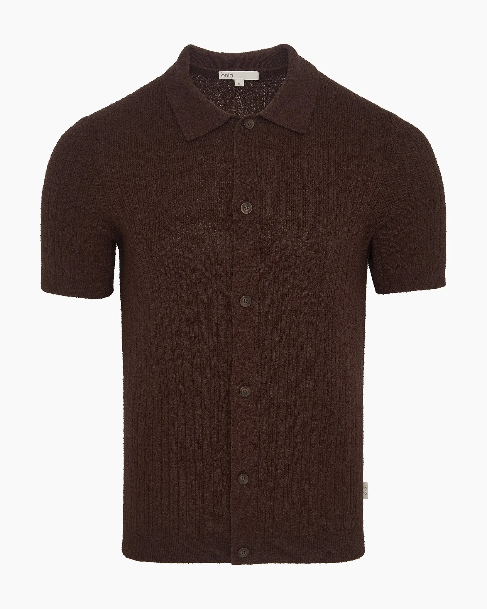 Boucle Rib Button Up Shirt sold by Onia