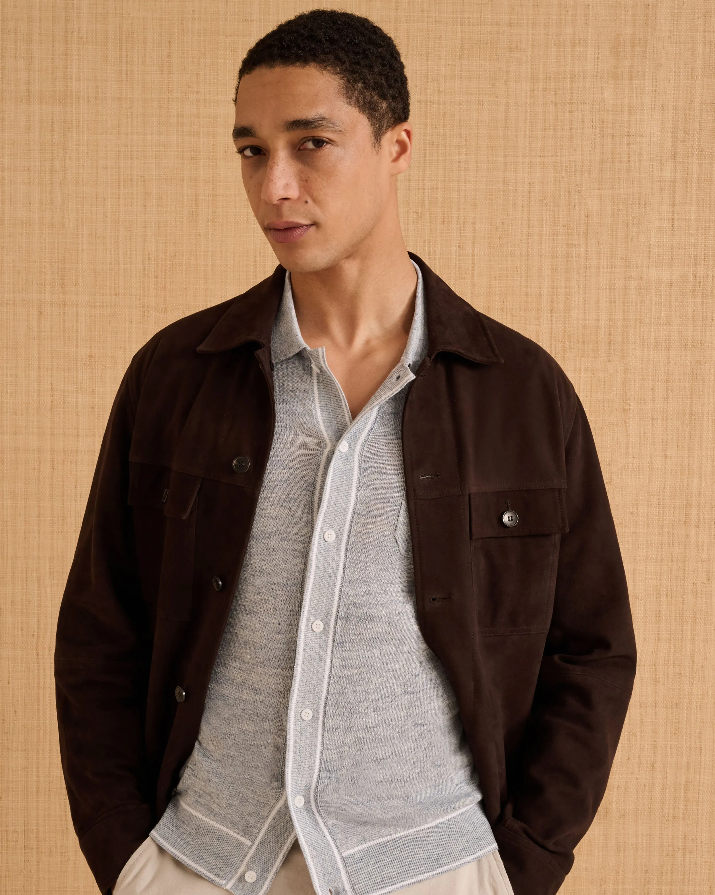 Suede Traveler Jacket sold by Onia product image thumbnail 2