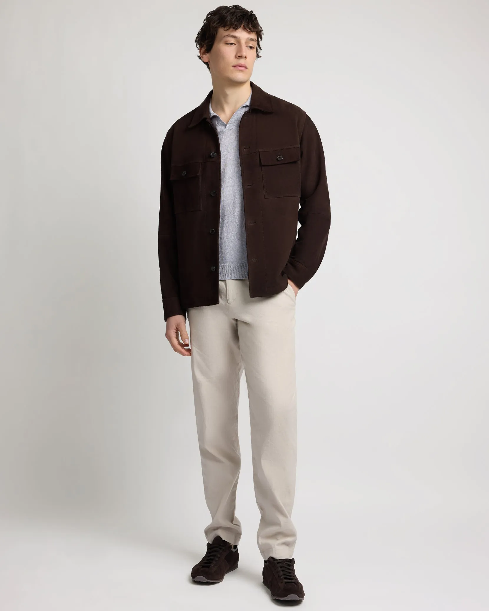 Suede Traveler Jacket sold by Onia product image thumbnail 4