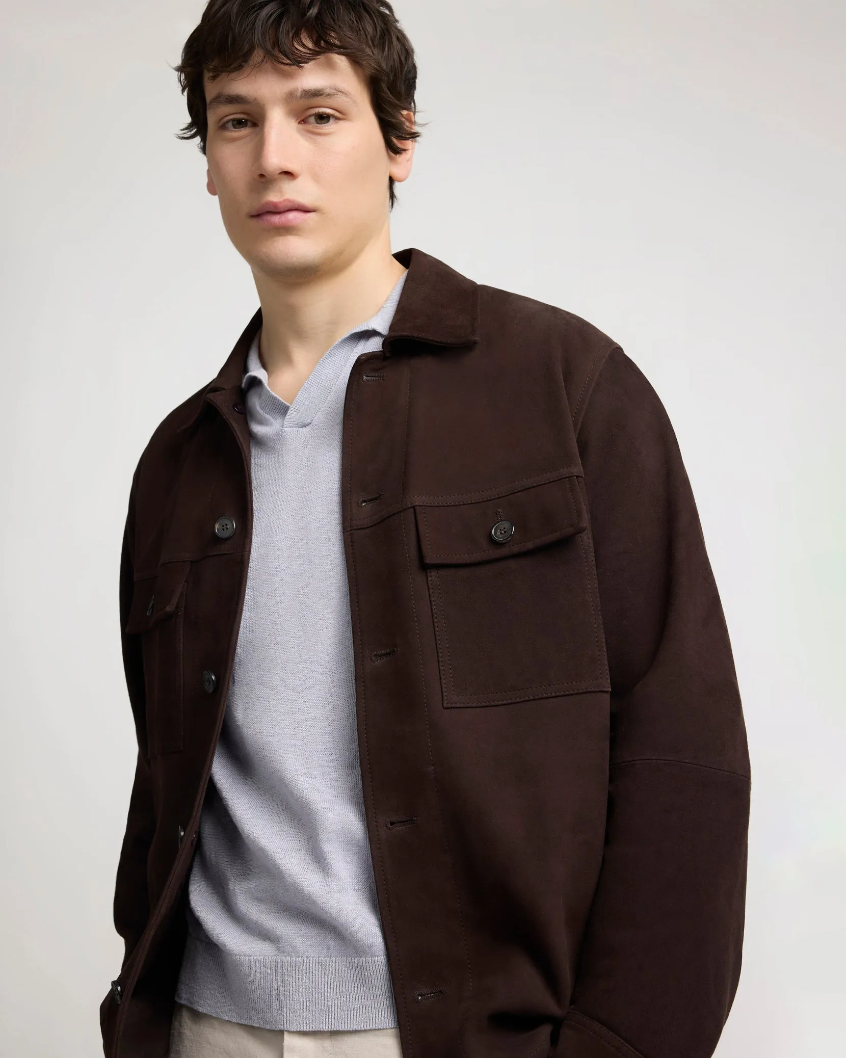 Suede Traveler Jacket sold by Onia product image thumbnail 5