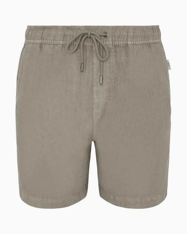 Pigment Dye Linen Pull On Short sold by Onia