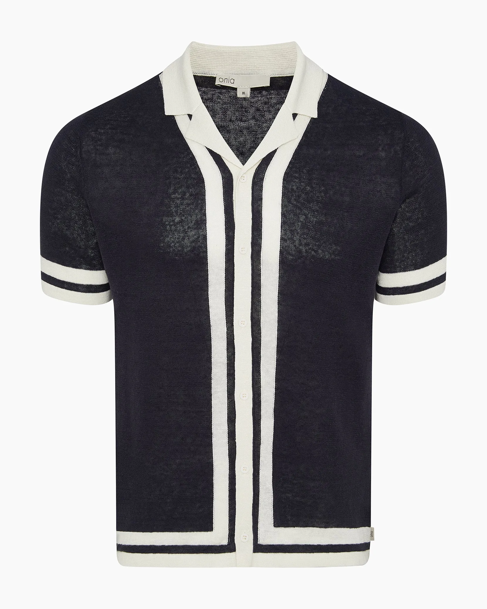 Linen Knit Camp Shirt sold by Onia