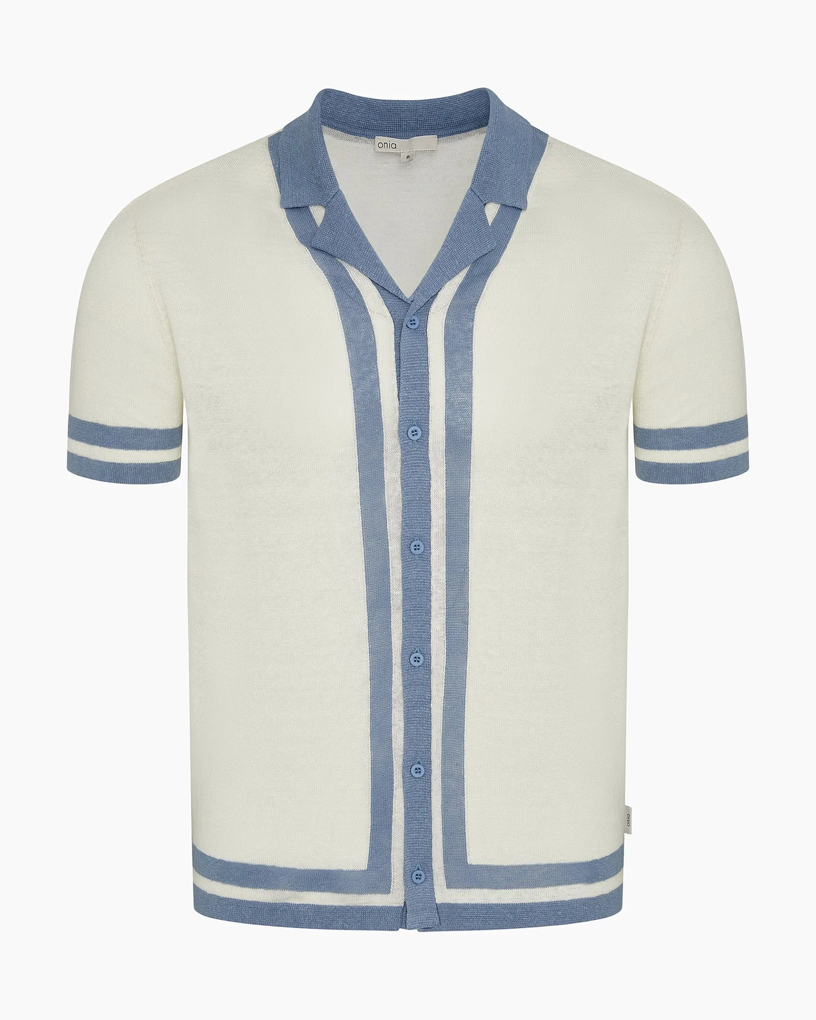 Linen Knit Camp Shirt sold by Onia