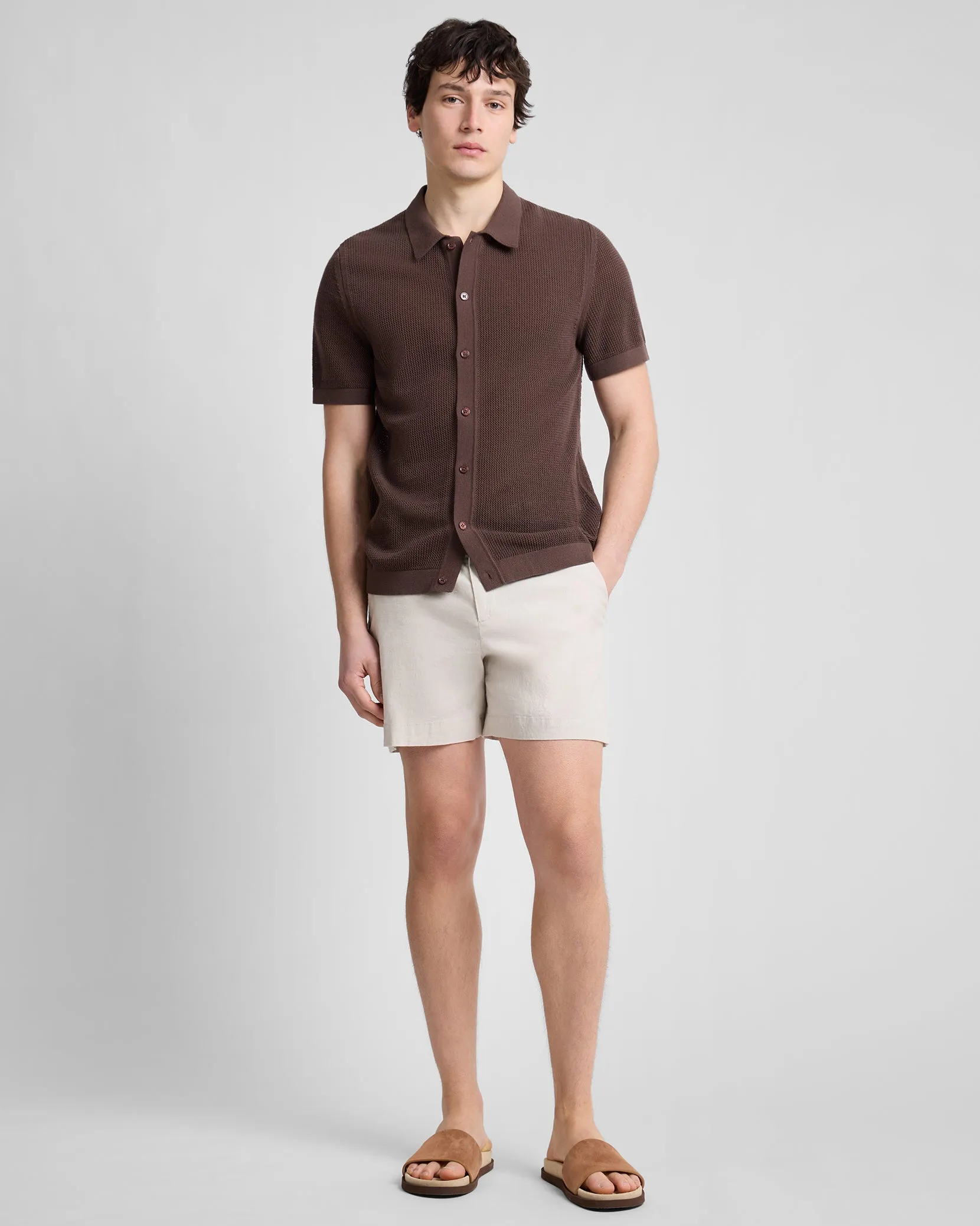 Crochet Knit Button Up Shirt sold by Onia product image thumbnail 5