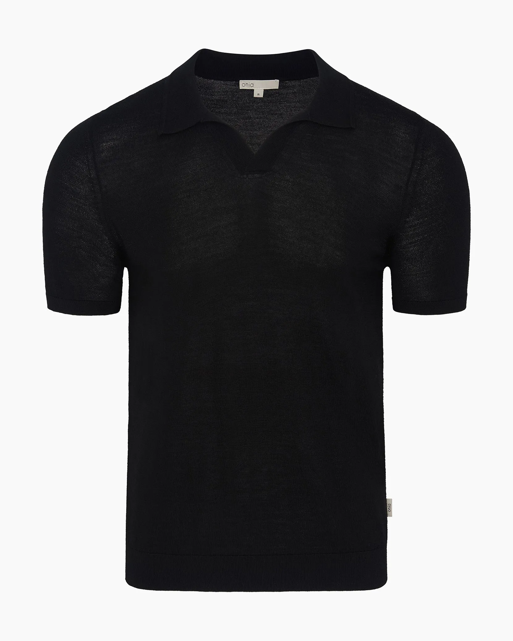 Extra Fine Merino Wool Short Sleeve Johnny Collar Polo sold by Onia