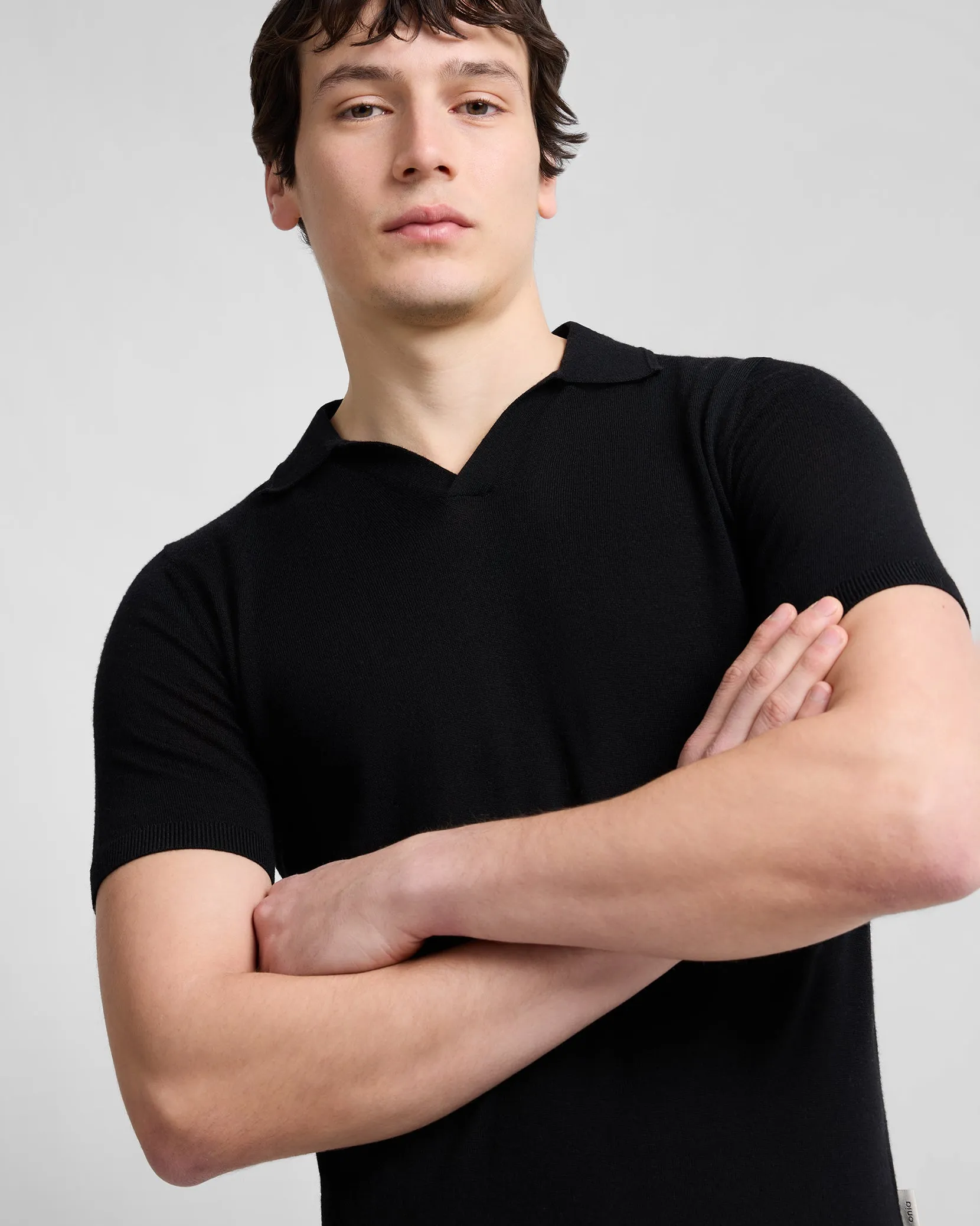 Extra Fine Merino Wool Short Sleeve Johnny Collar Polo sold by Onia product image thumbnail 4