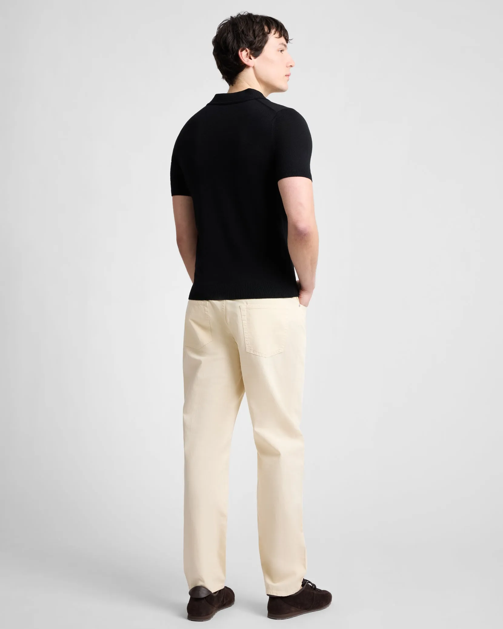 Extra Fine Merino Wool Short Sleeve Johnny Collar Polo sold by Onia product image thumbnail 5
