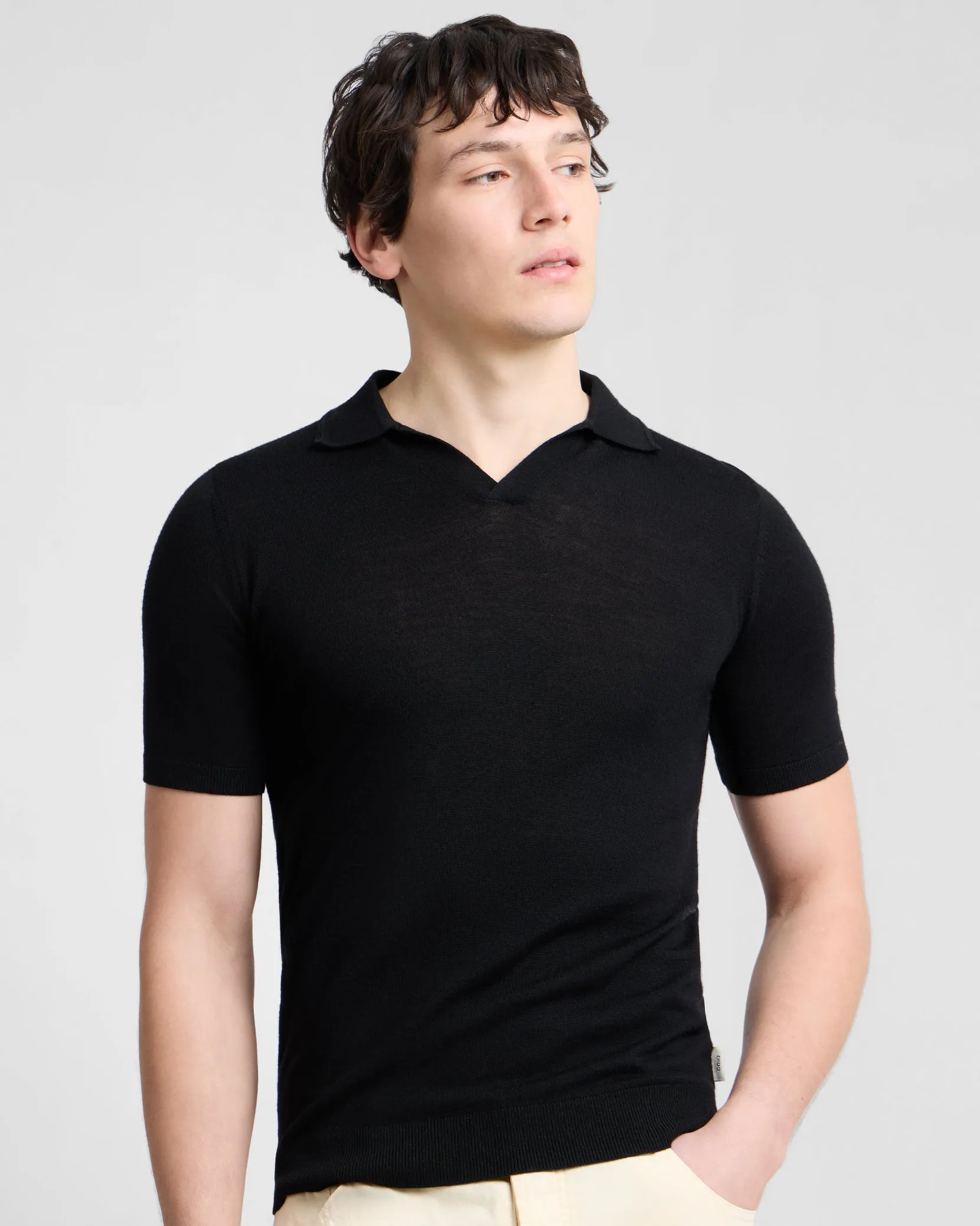 Extra Fine Merino Wool Short Sleeve Johnny Collar Polo sold by Onia product image thumbnail 2