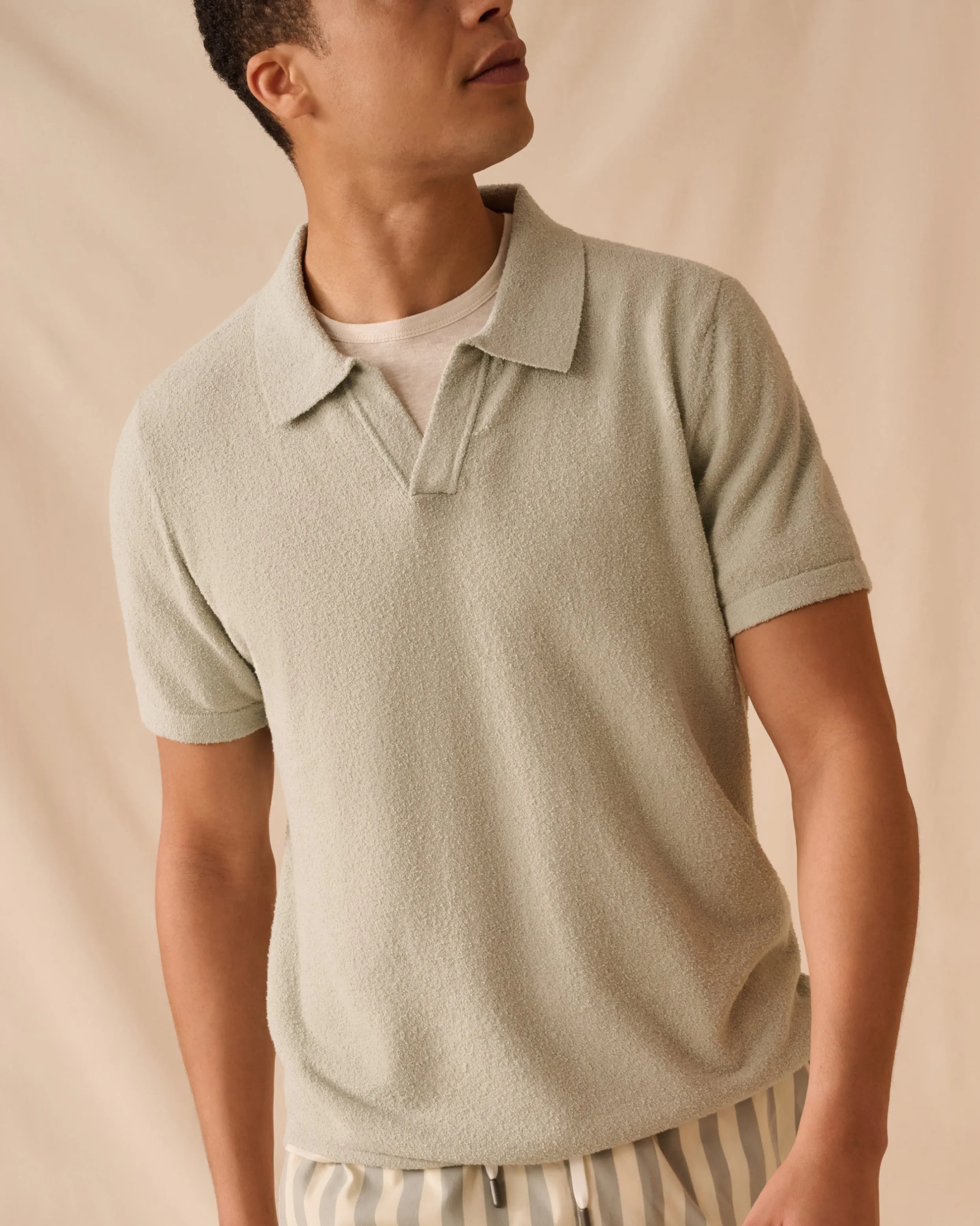 Boucle Knit Johnny Polo sold by Onia product image thumbnail 2