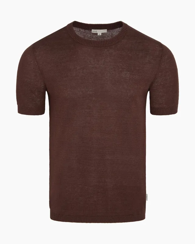 Linen Knit Tee Shirt made by Onia