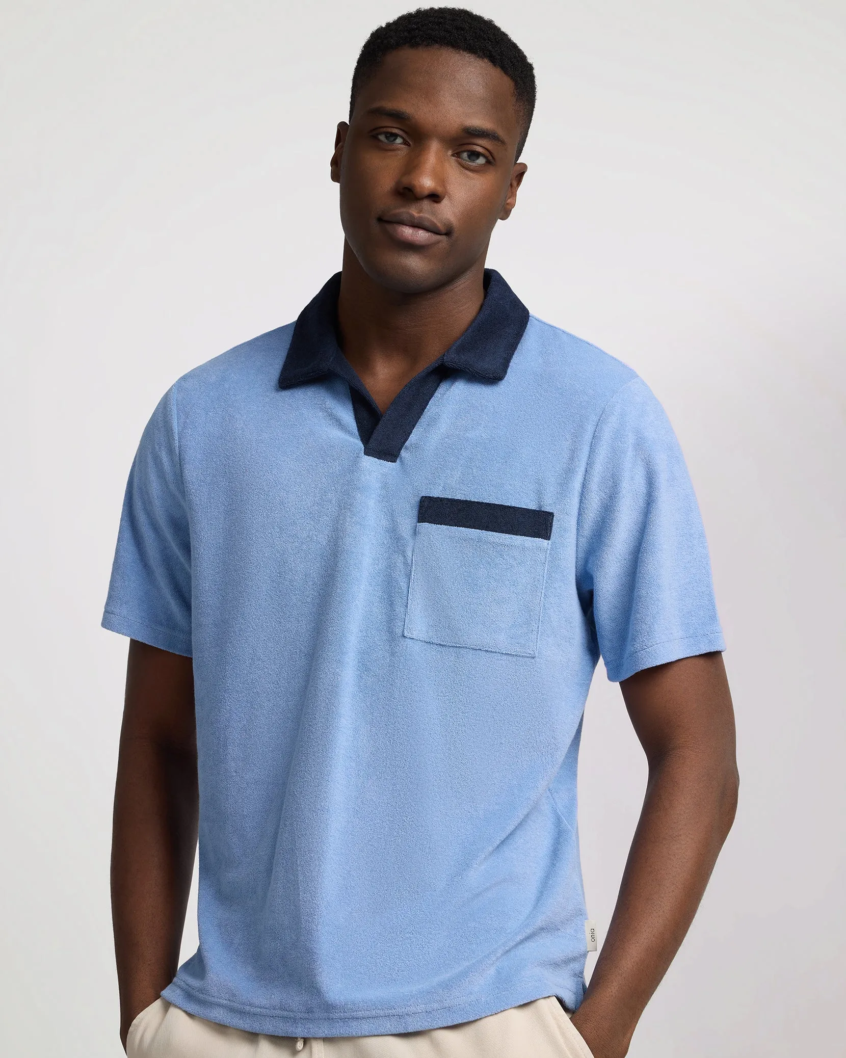 Towel Terry Pocket Johnny Collar Polo sold by Onia product image thumbnail 2