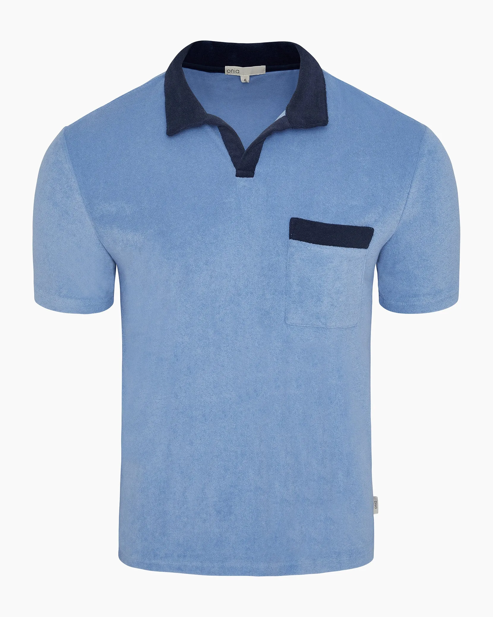 Towel Terry Pocket Johnny Collar Polo sold by Onia