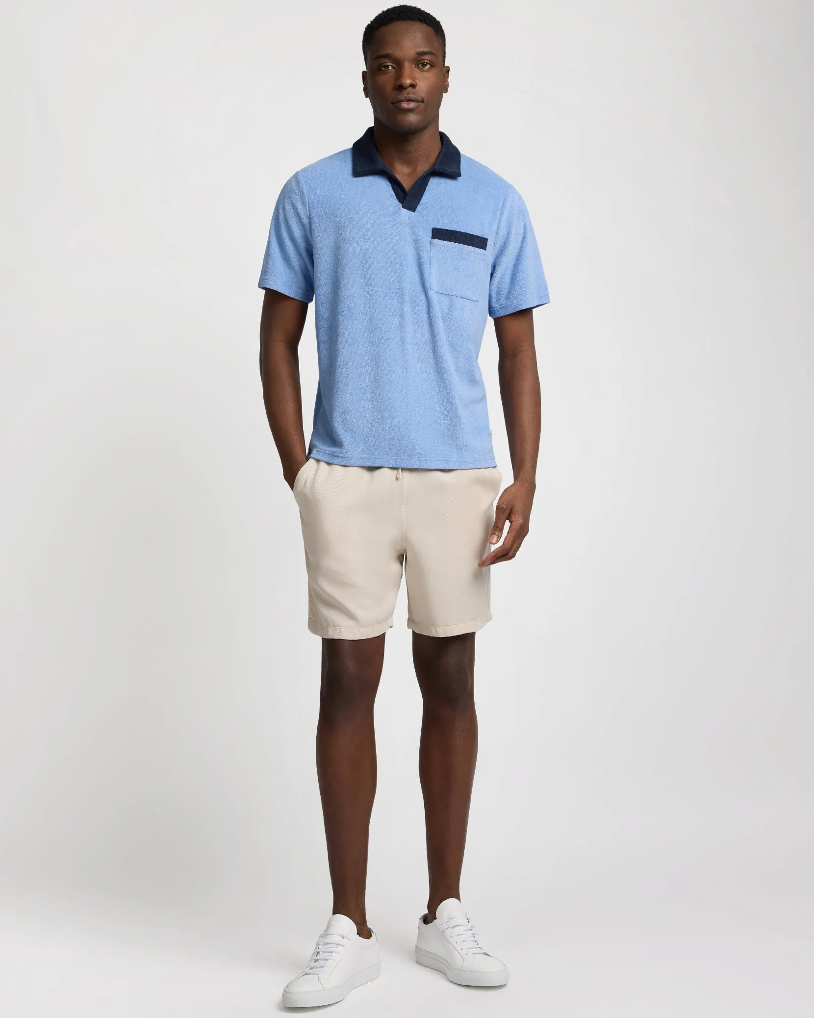 Towel Terry Pocket Johnny Collar Polo sold by Onia product image thumbnail 3