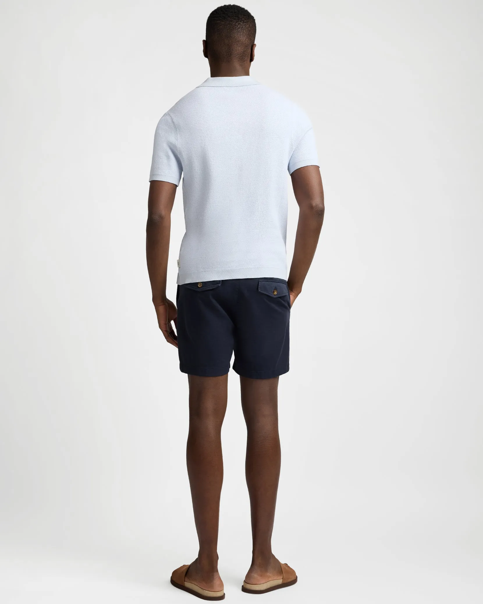 Cotton Textured Johnny Collar Polo sold by Onia product image thumbnail 5