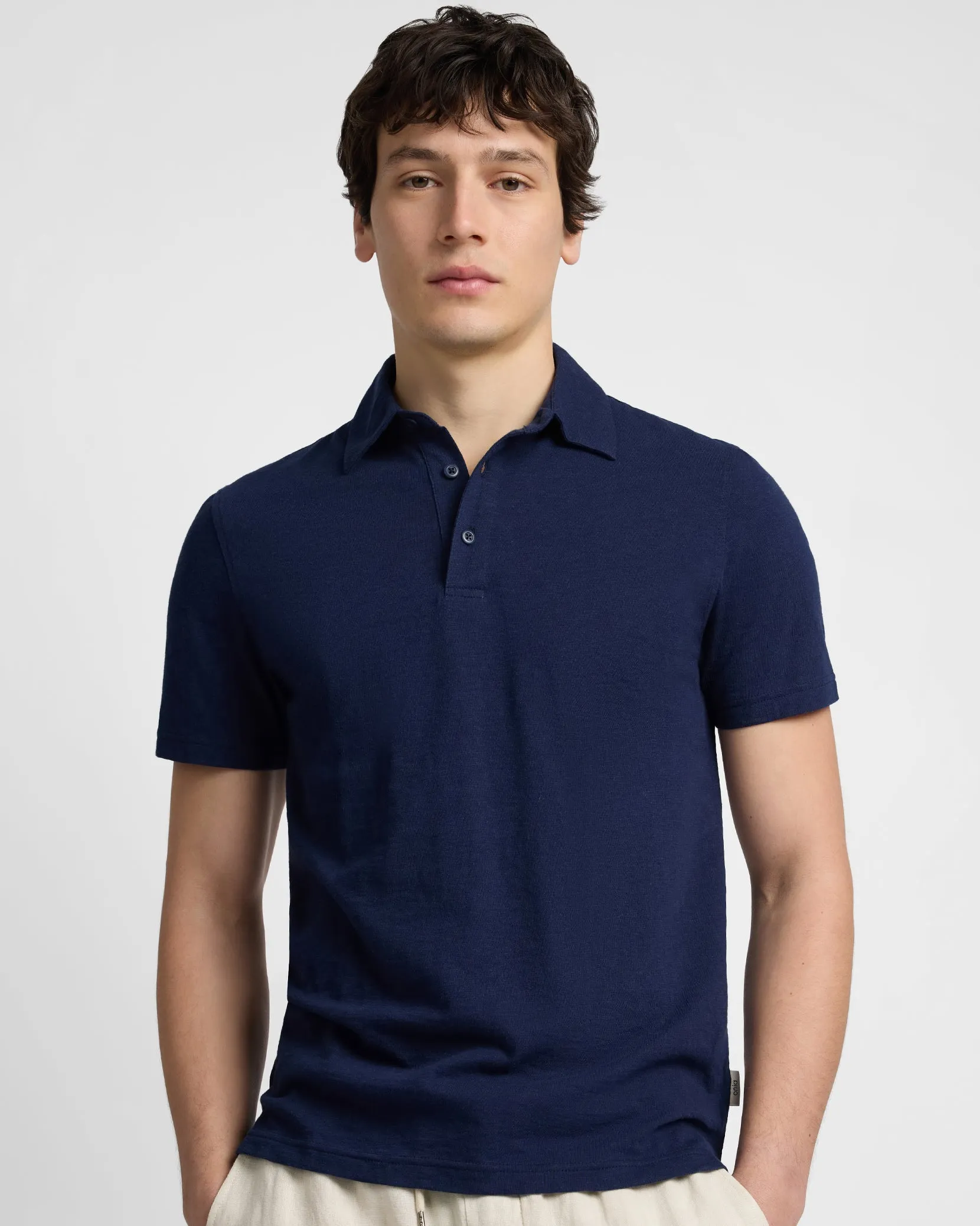 Stretch Linen Jersey Short Sleeve Polo sold by Onia product image thumbnail 3