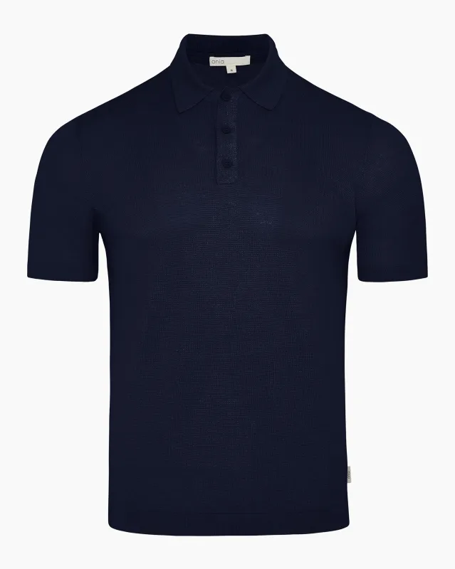 Stretch Linen Jersey Short Sleeve Polo made by Onia