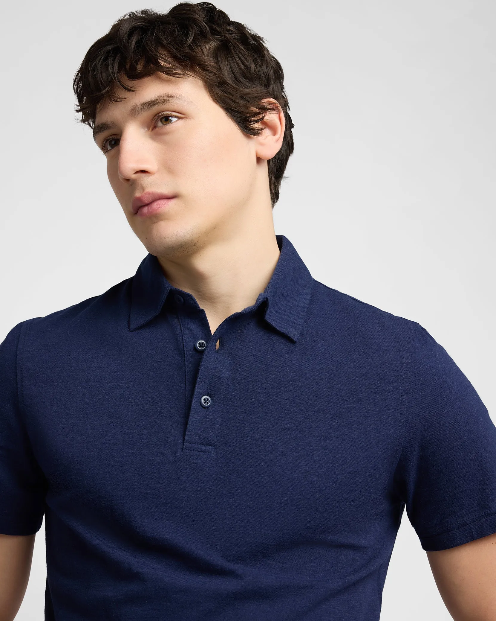 Stretch Linen Jersey Short Sleeve Polo sold by Onia product image thumbnail 4