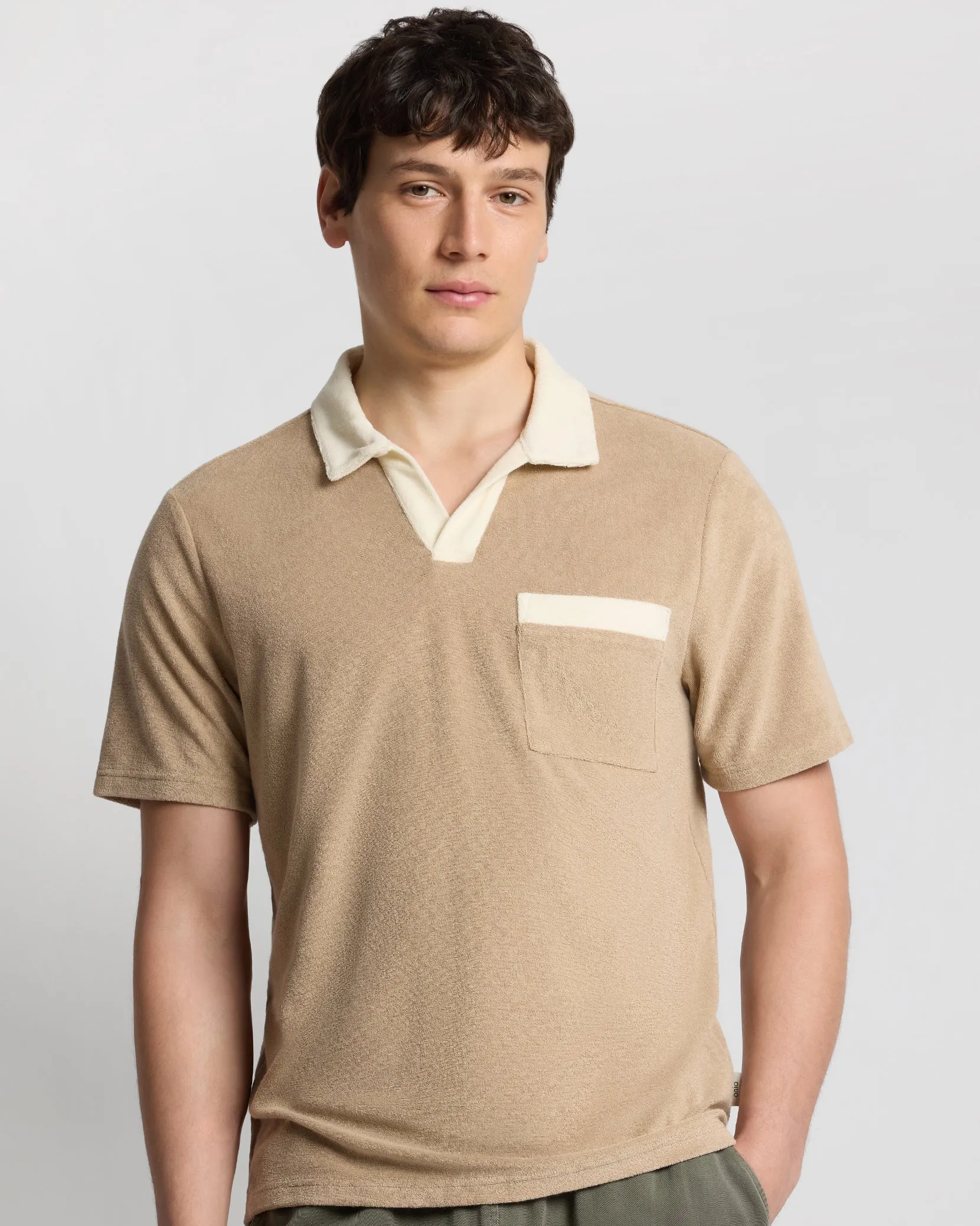 Towel Terry Pocket Johnny Collar Polo sold by Onia product image thumbnail 2
