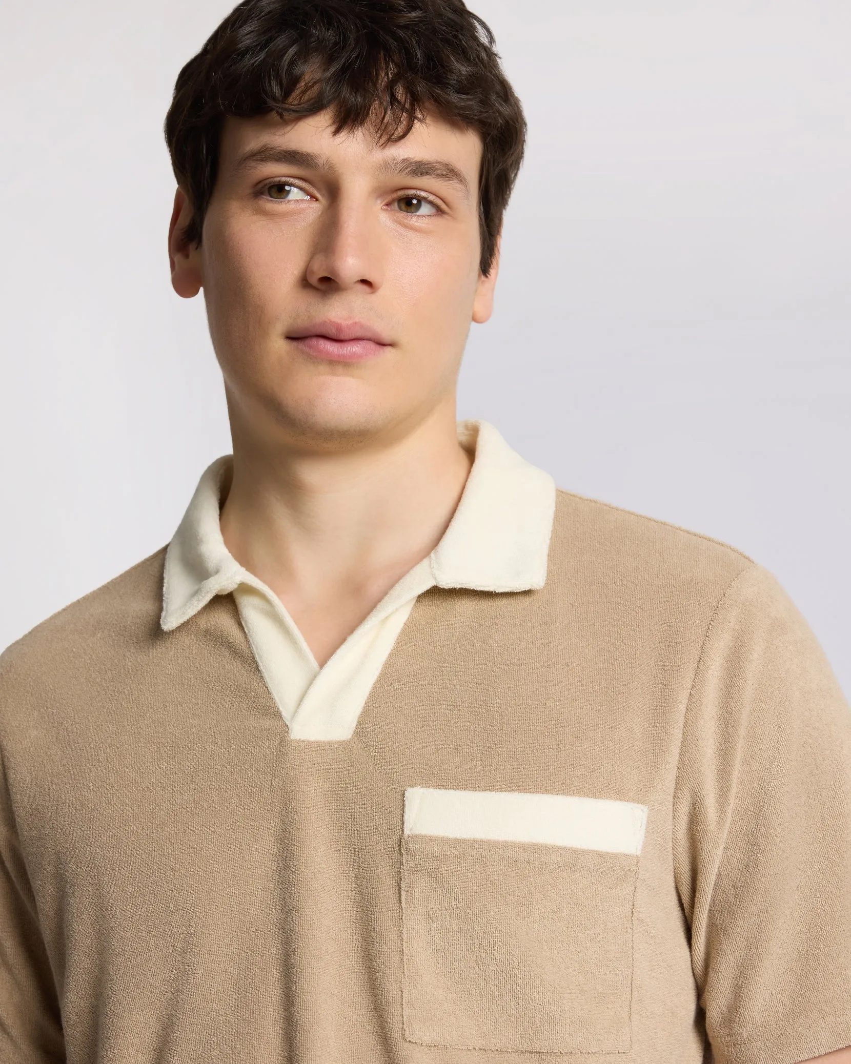 Towel Terry Pocket Johnny Collar Polo sold by Onia product image thumbnail 4