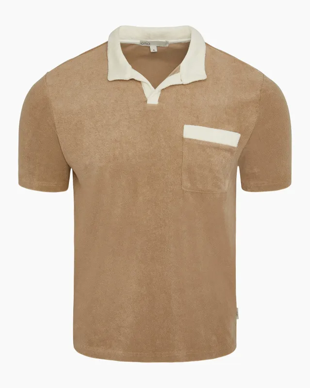Towel Terry Pocket Johnny Collar Polo made by Onia