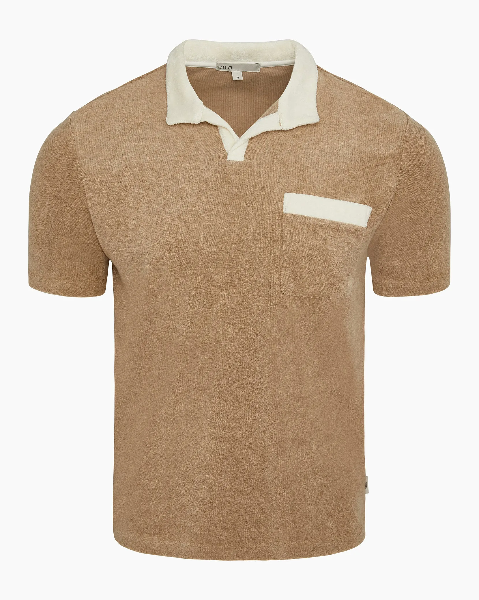 Towel Terry Pocket Johnny Collar Polo sold by Onia