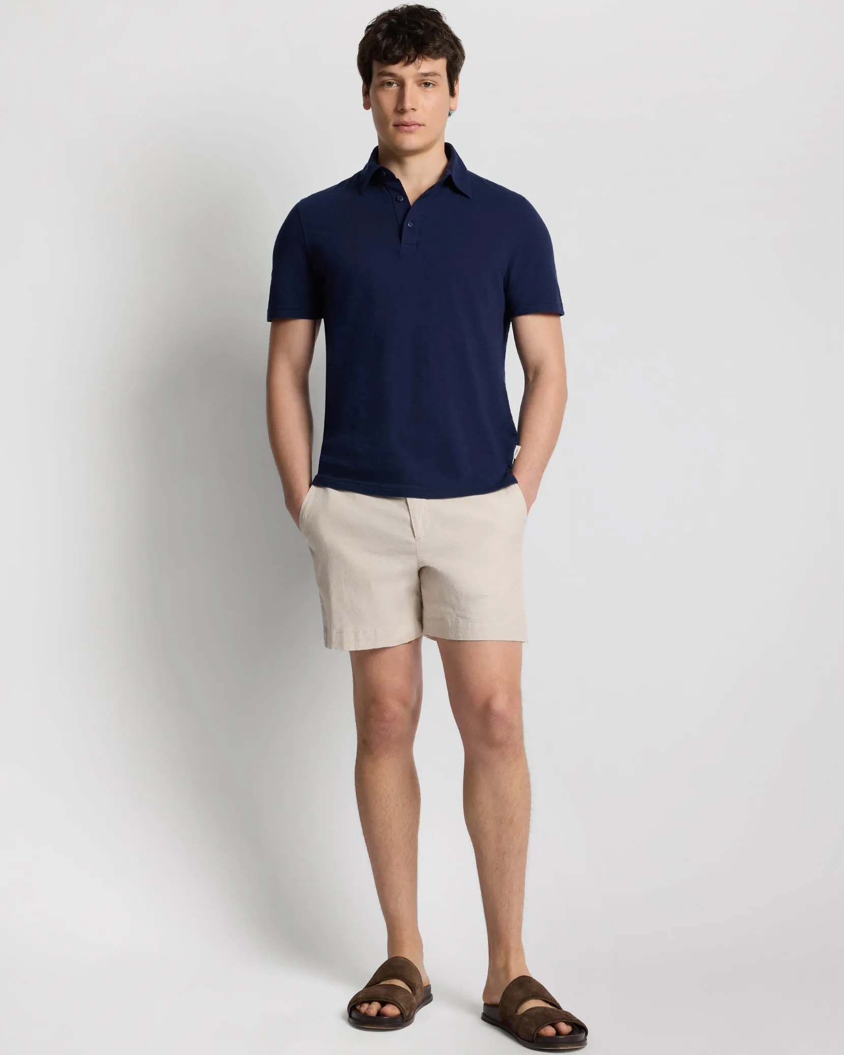 Slub Short Sleeve Polo sold by Onia product image thumbnail 3