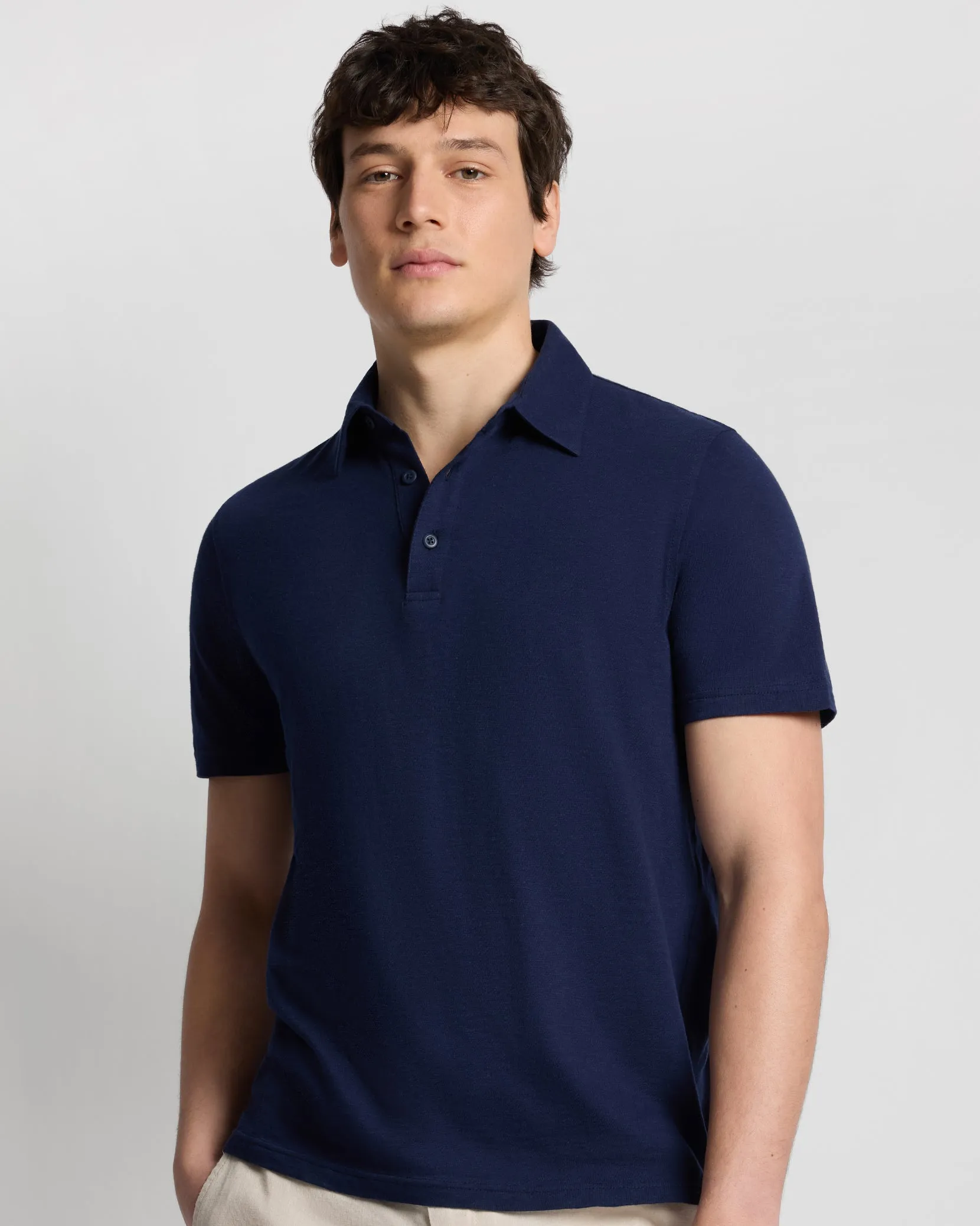 Slub Short Sleeve Polo sold by Onia product image thumbnail 2