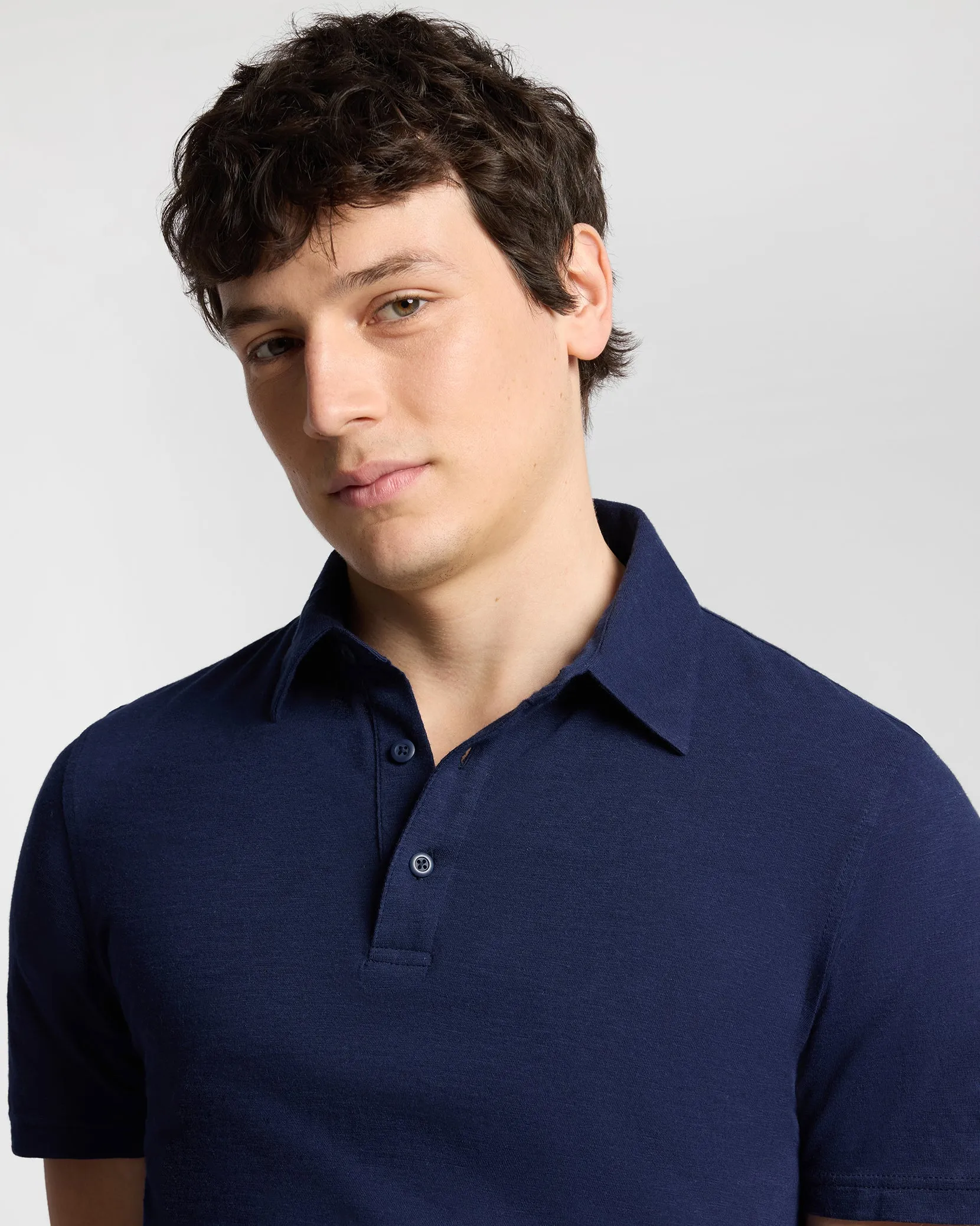 Slub Short Sleeve Polo sold by Onia product image thumbnail 4