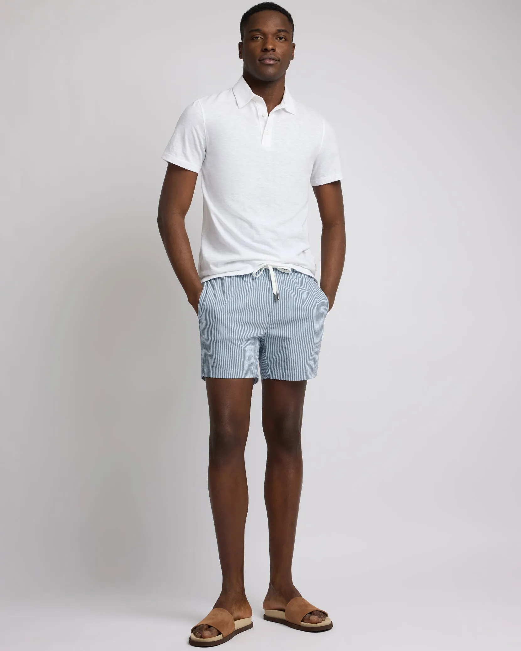 Slub Short Sleeve Polo sold by Onia product image thumbnail 3