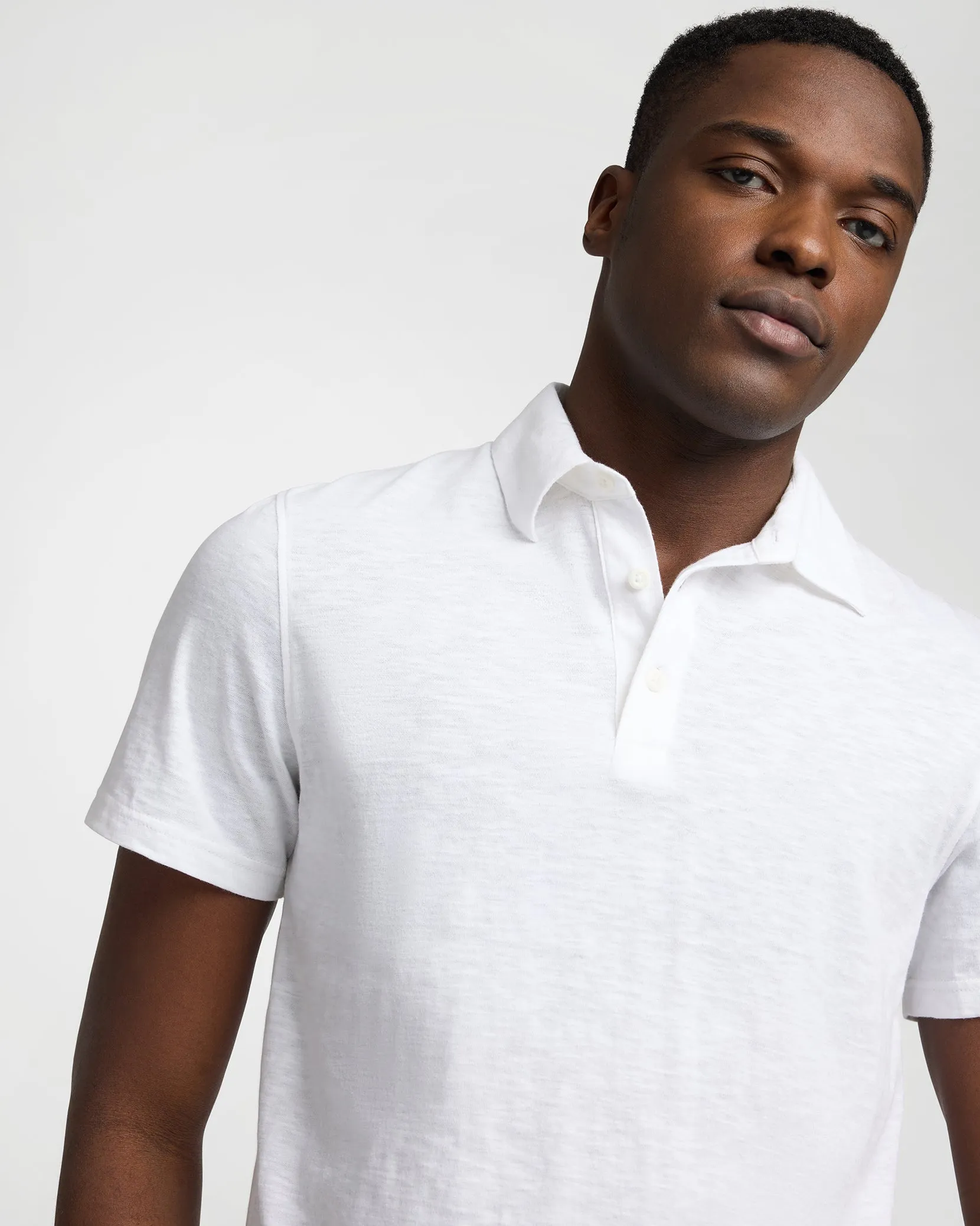Slub Short Sleeve Polo sold by Onia product image thumbnail 4