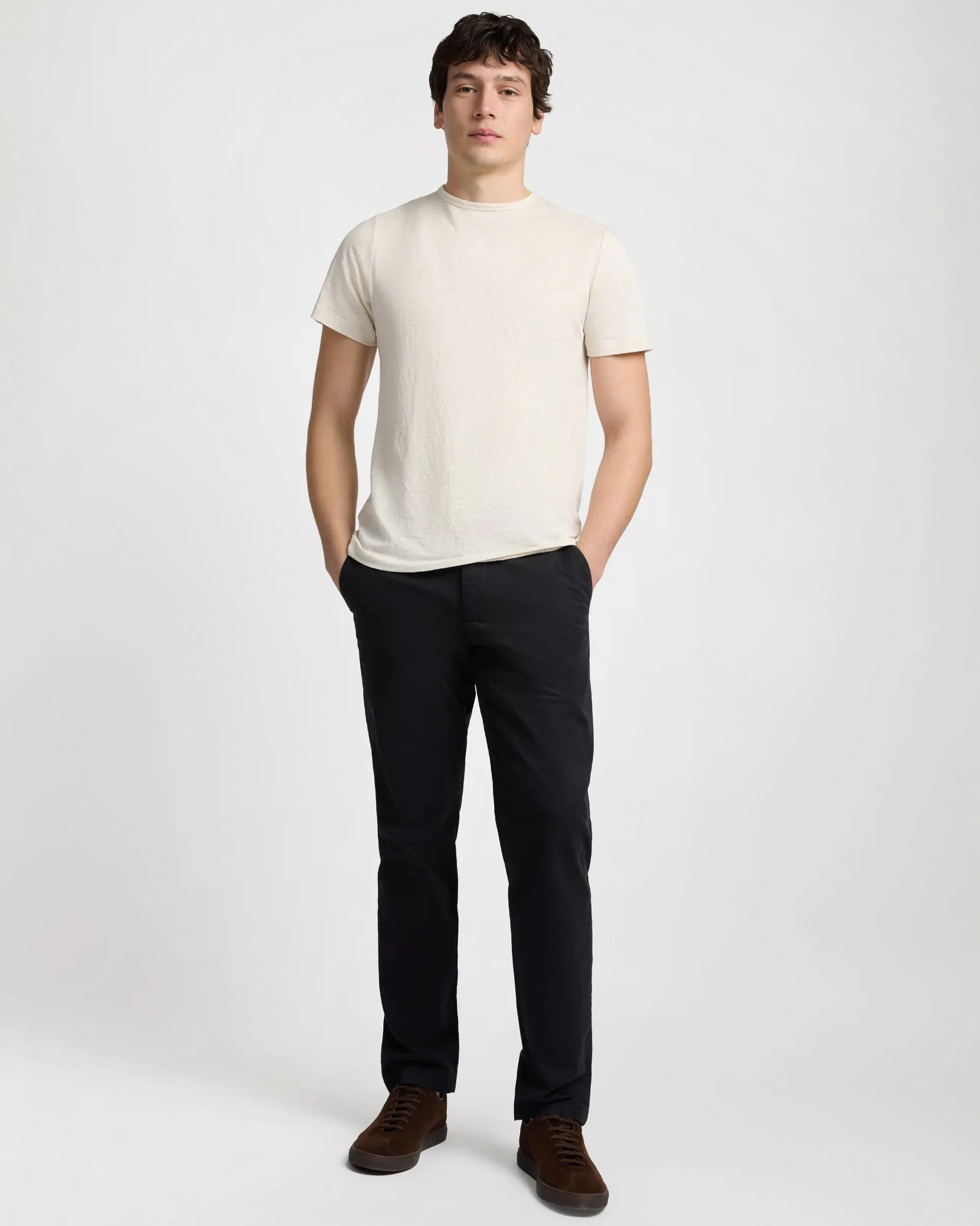 Stretch Linen Crewneck Tee sold by Onia product image thumbnail 3