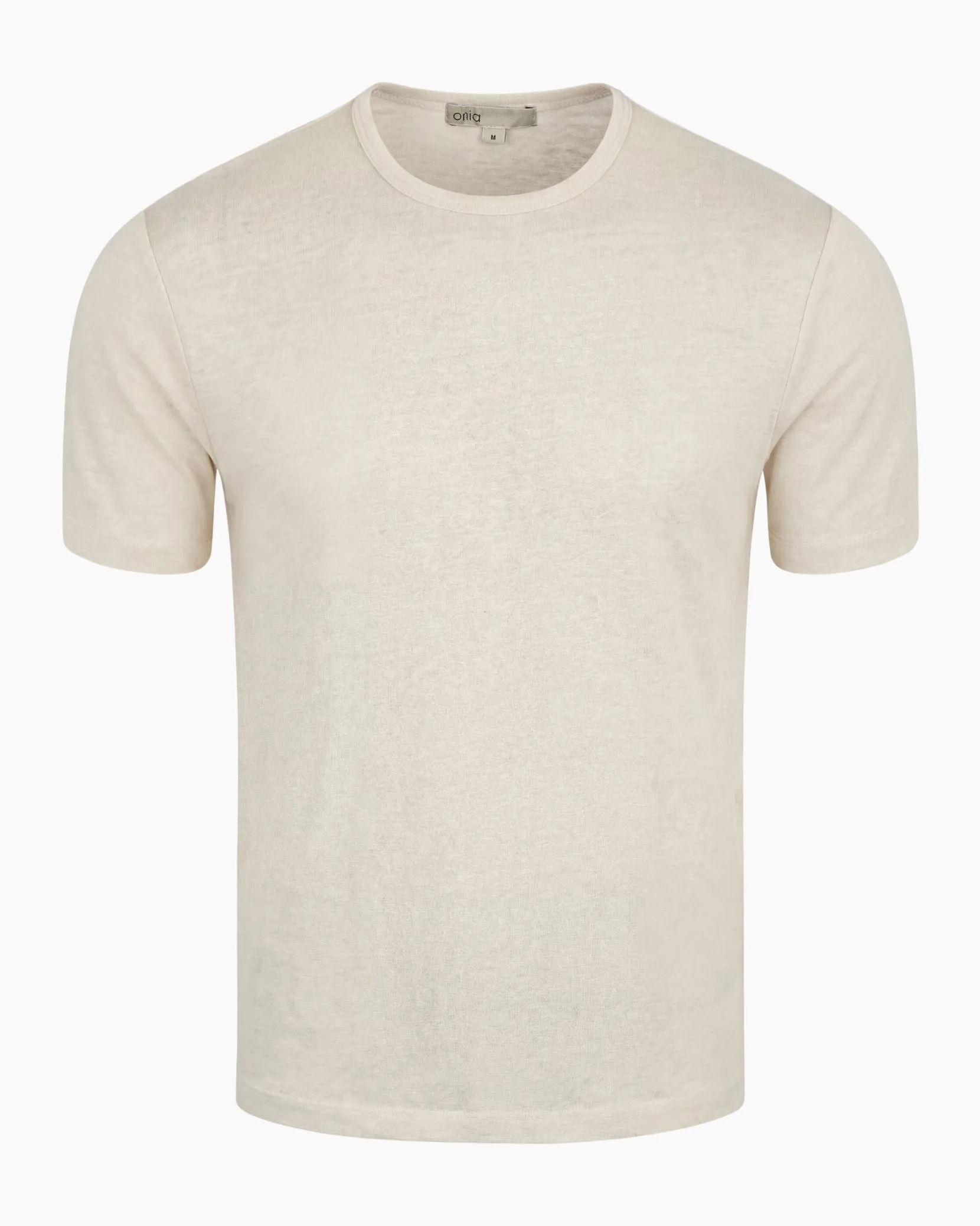 Stretch Linen Crewneck Tee sold by Onia