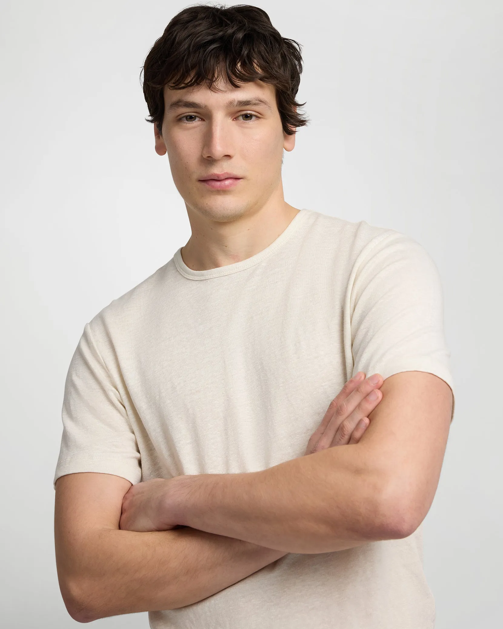 Stretch Linen Crewneck Tee sold by Onia product image thumbnail 4