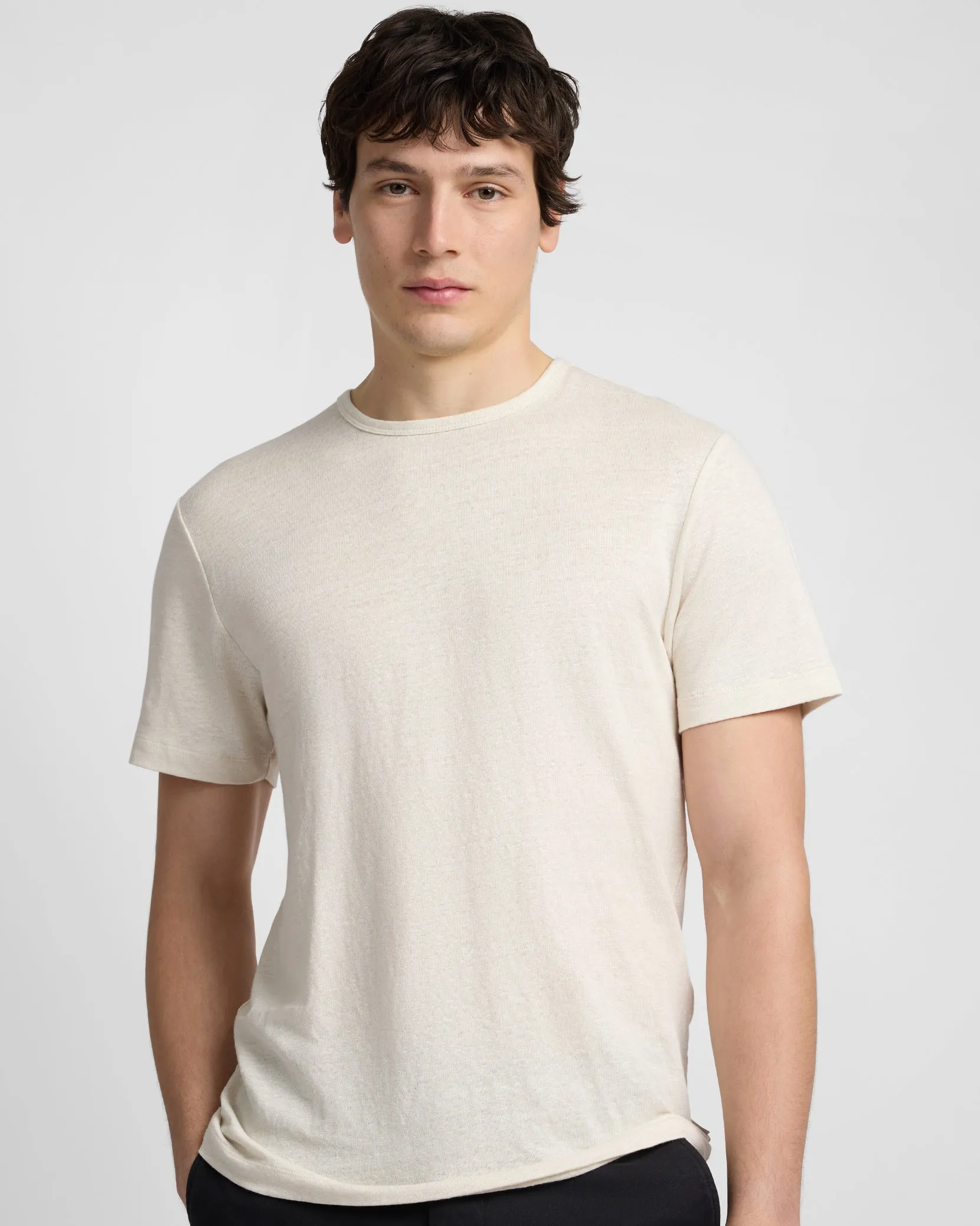 Stretch Linen Crewneck Tee sold by Onia product image thumbnail 2