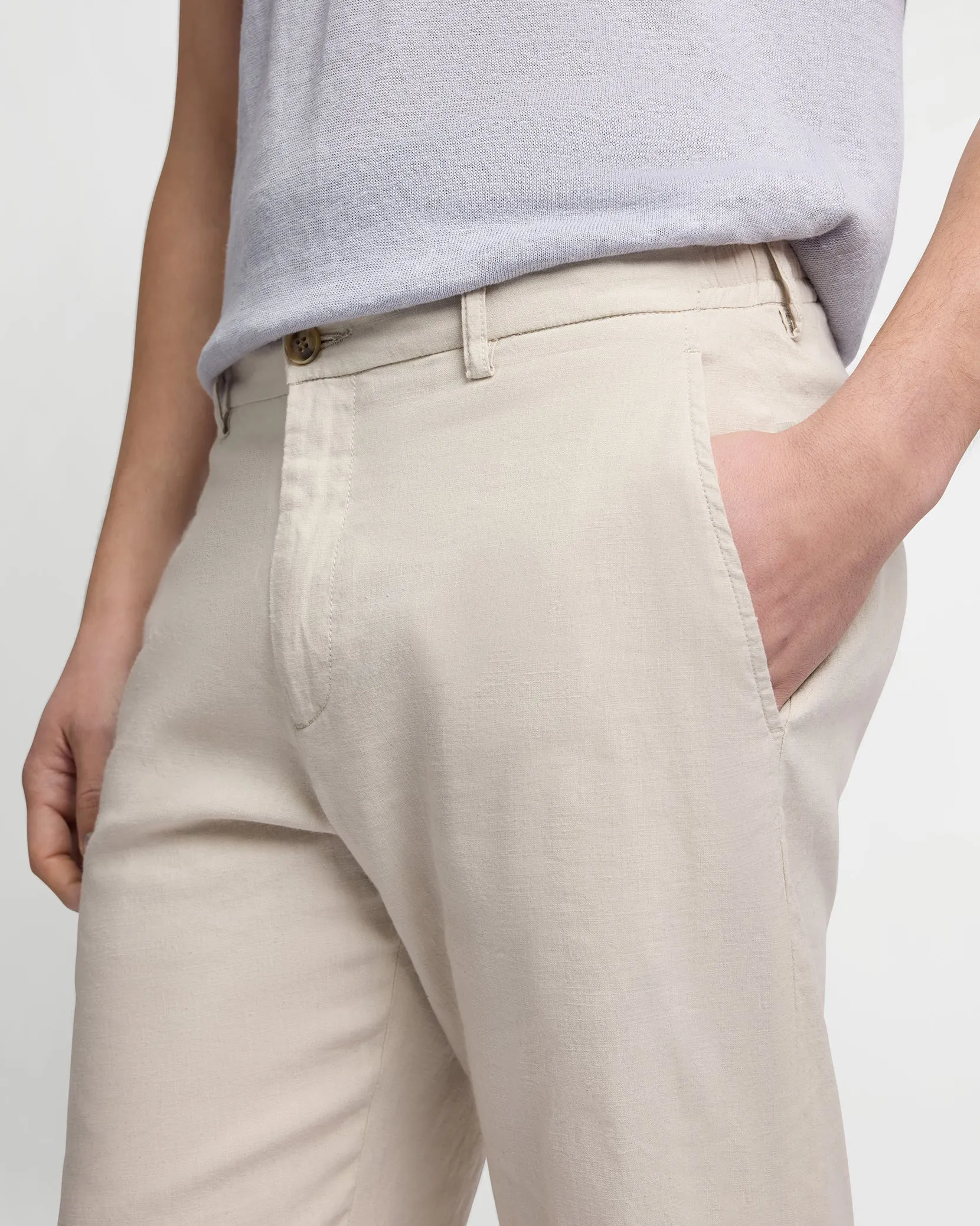 Stretch Linen Trouser sold by Onia product image thumbnail 4
