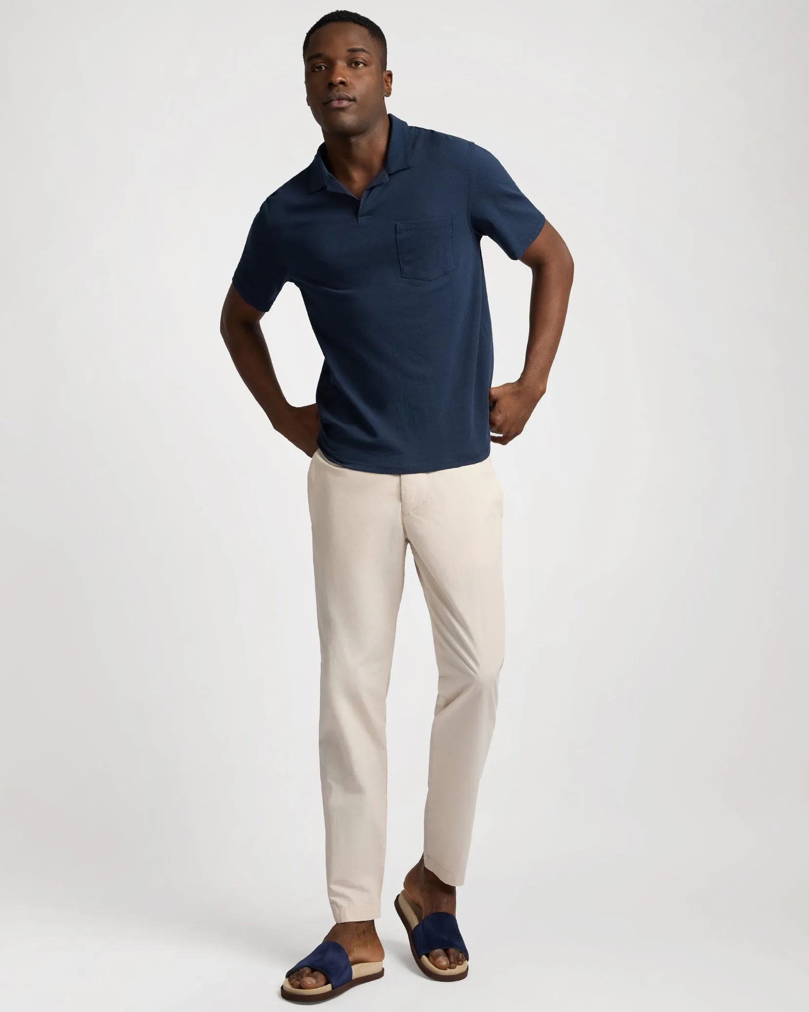 Johnny Collar Pique Polo sold by Onia product image thumbnail 3