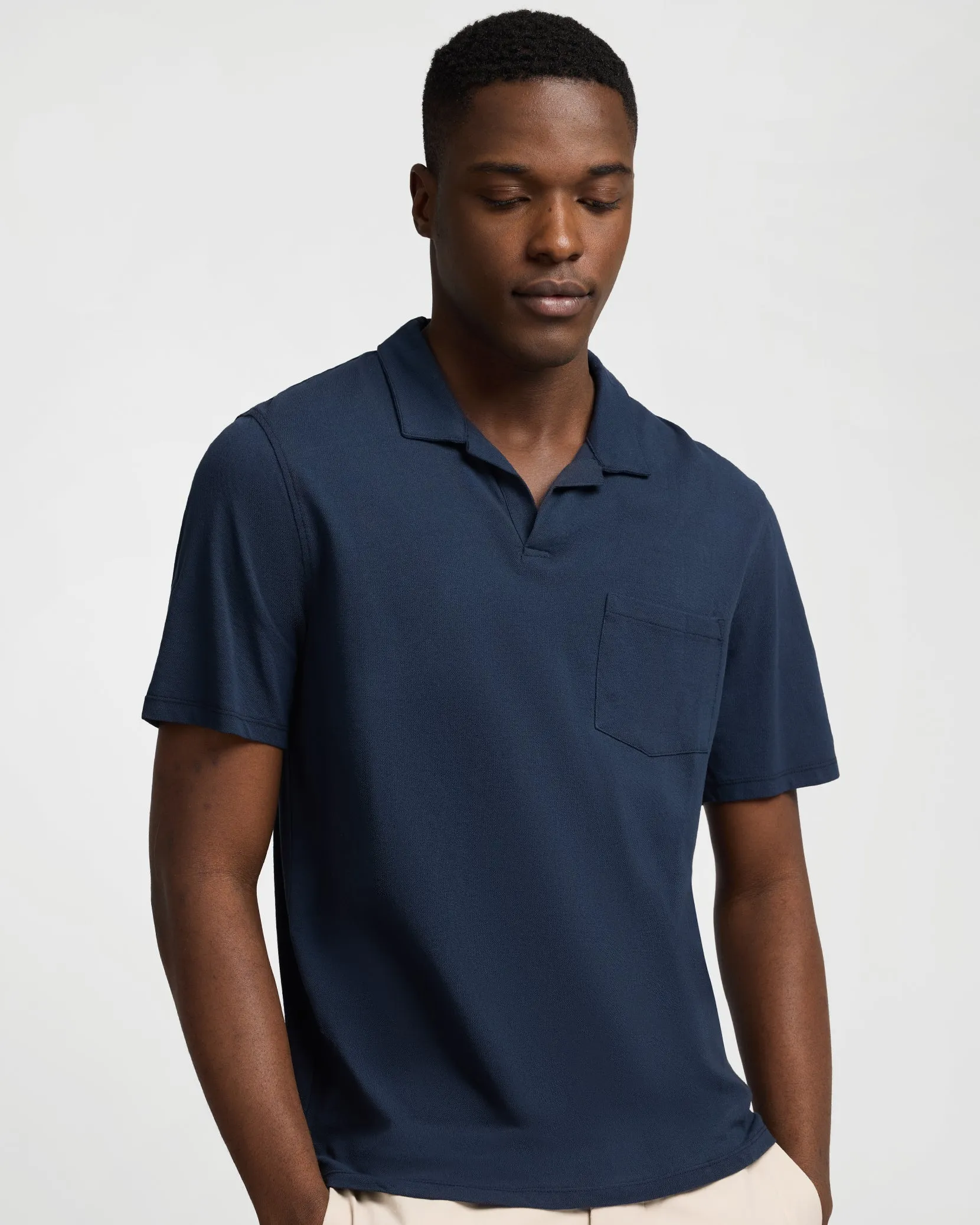 Johnny Collar Pique Polo sold by Onia product image thumbnail 2