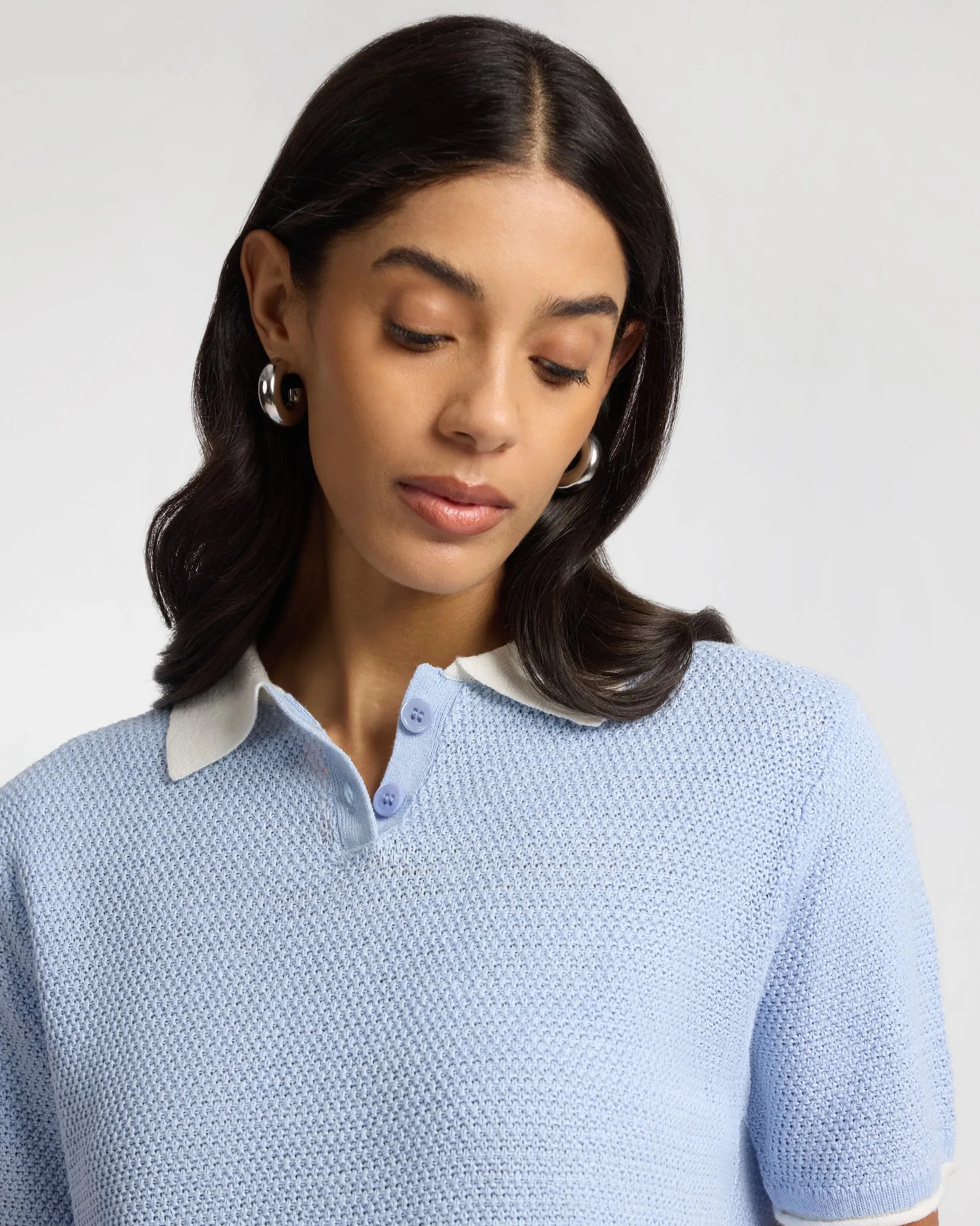 Cropped Knit Polo sold by Onia product image thumbnail 4