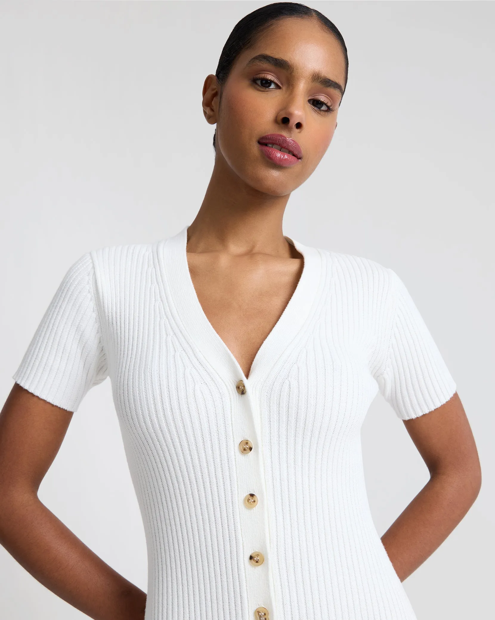 V-Neck Button Front Dress sold by Onia product image thumbnail 5