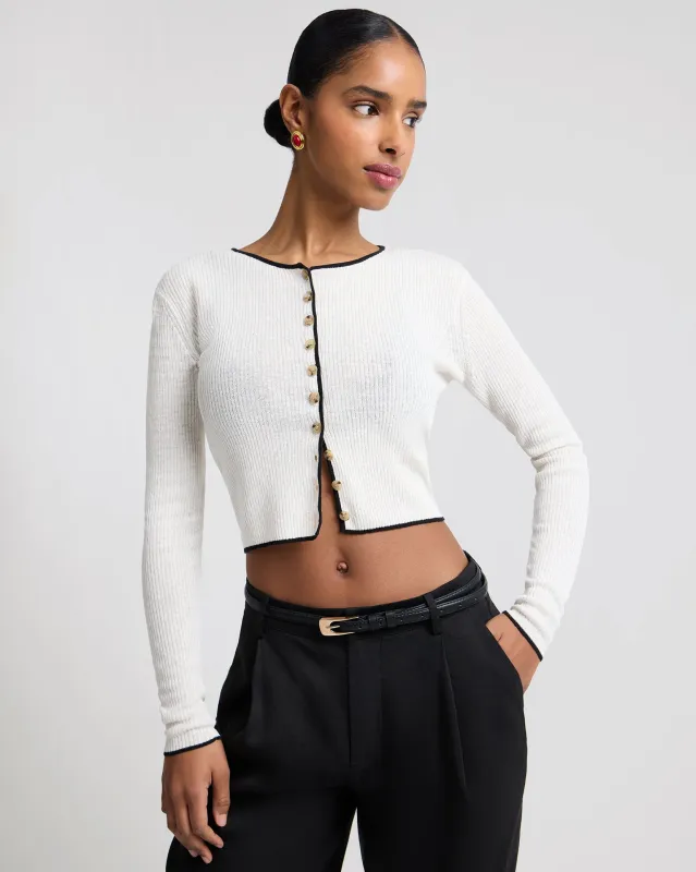 Linen Rib Cardigan made by Onia