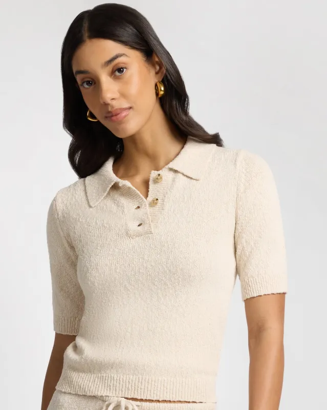 Cotton Boucle Polo made by Onia