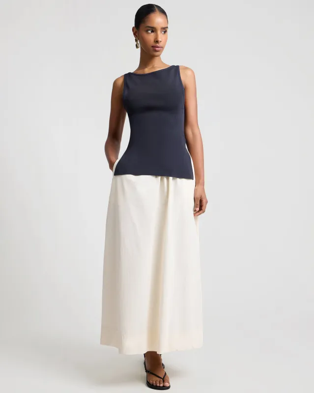 Boatneck Mix Media Dress made by Onia