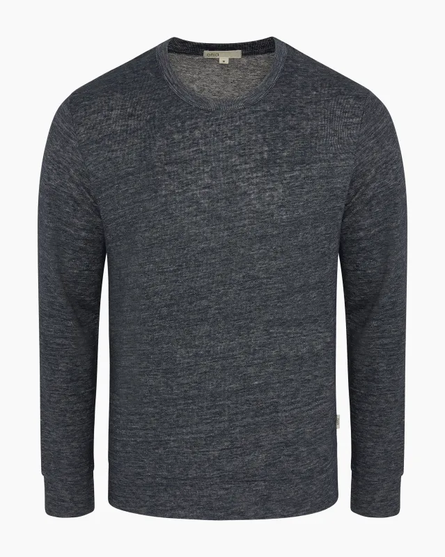 Terry Linen Crewneck Sweatshirt made by Onia