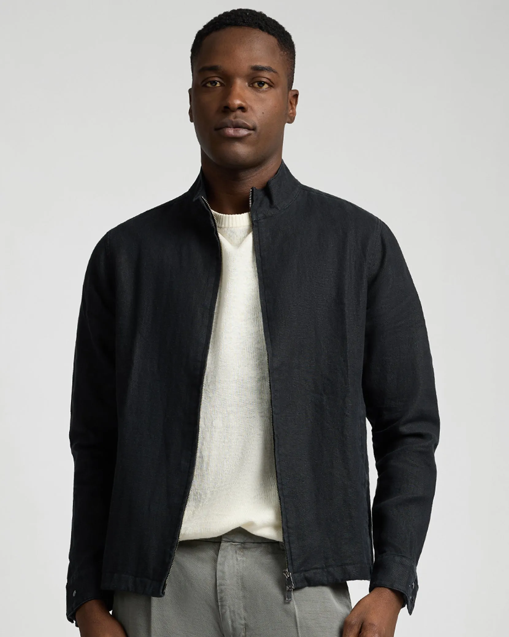 Linen Bomber Jacket sold by Onia product image thumbnail 2
