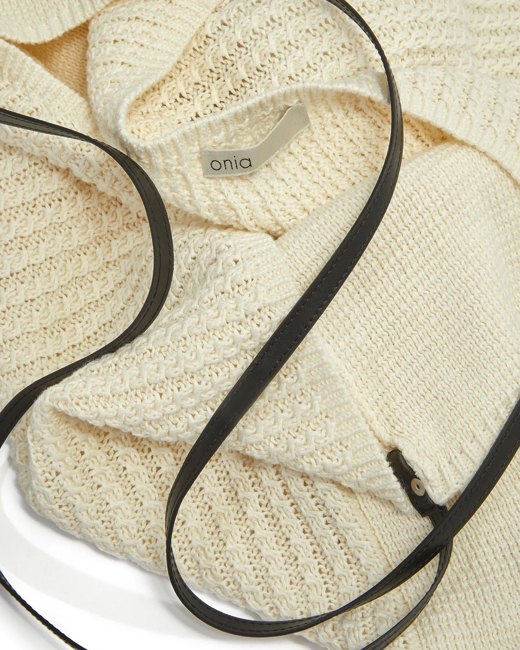 Large Linen Knit Tote Bag sold by Onia product image thumbnail 4