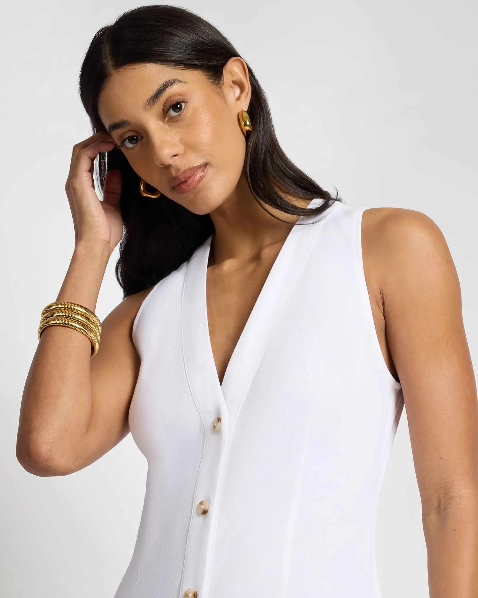 Textured Linen Sweater Scoop Maxi Dress sold by Onia product image thumbnail 3