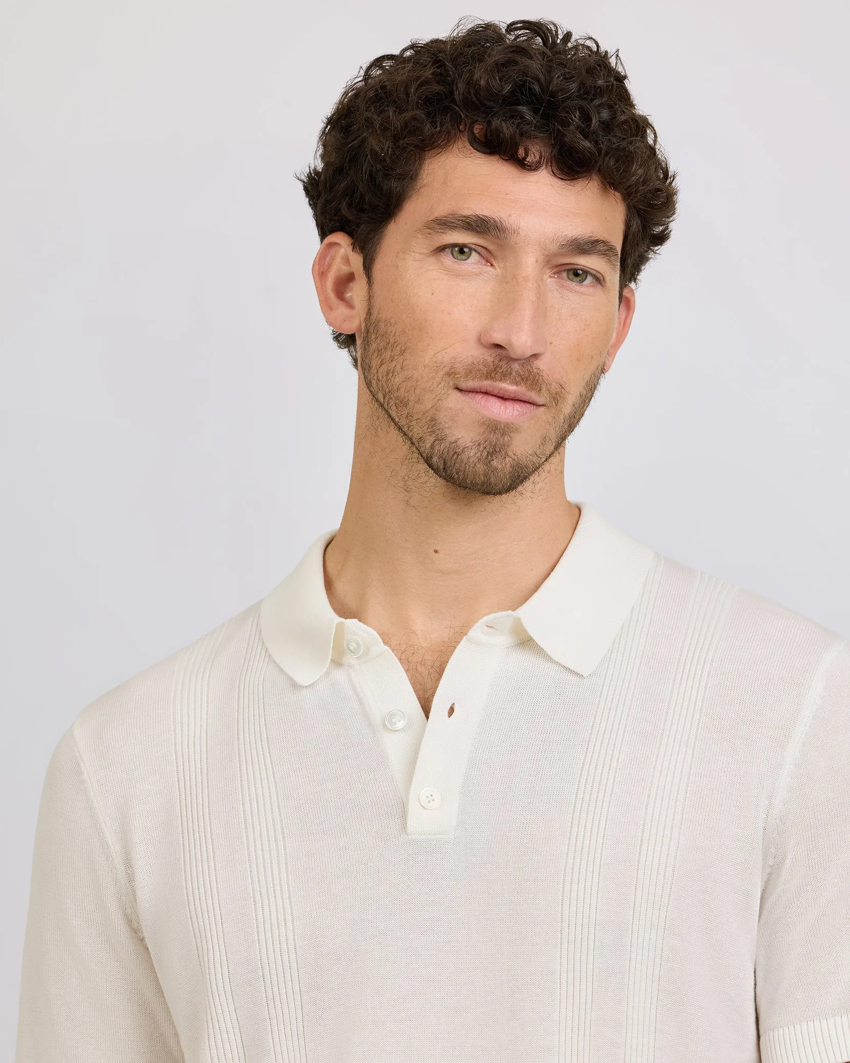 Silk Ribbed Knit Polo sold by Onia product image thumbnail 4